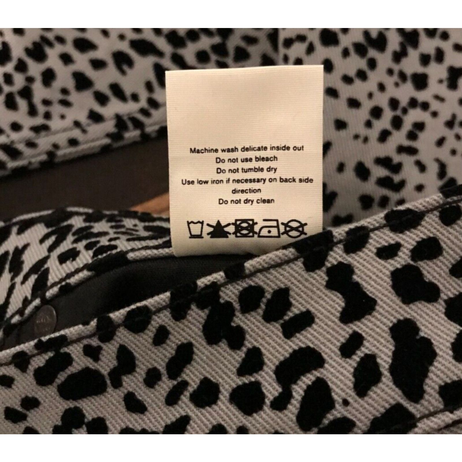 Rag & Bone Rag & Bone Hana High-Rise Slim Cropped Gray Cheetah Jeans Size 26" / US 2 / IT 38 - 12 Thumbnail