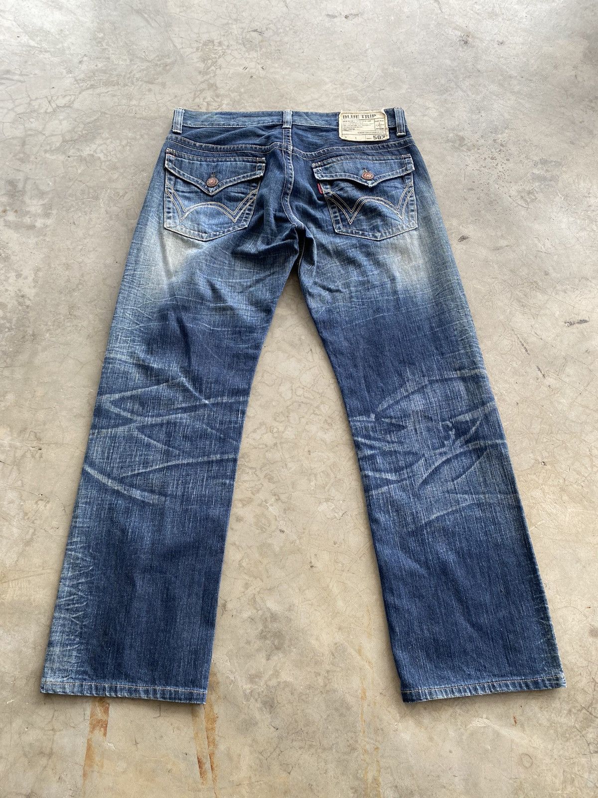 Edwin × Japanese Brand Baggy Jeans Vintage Edwin 503 Distressed Size US 34 / EU 50 - 1 Thumbnail