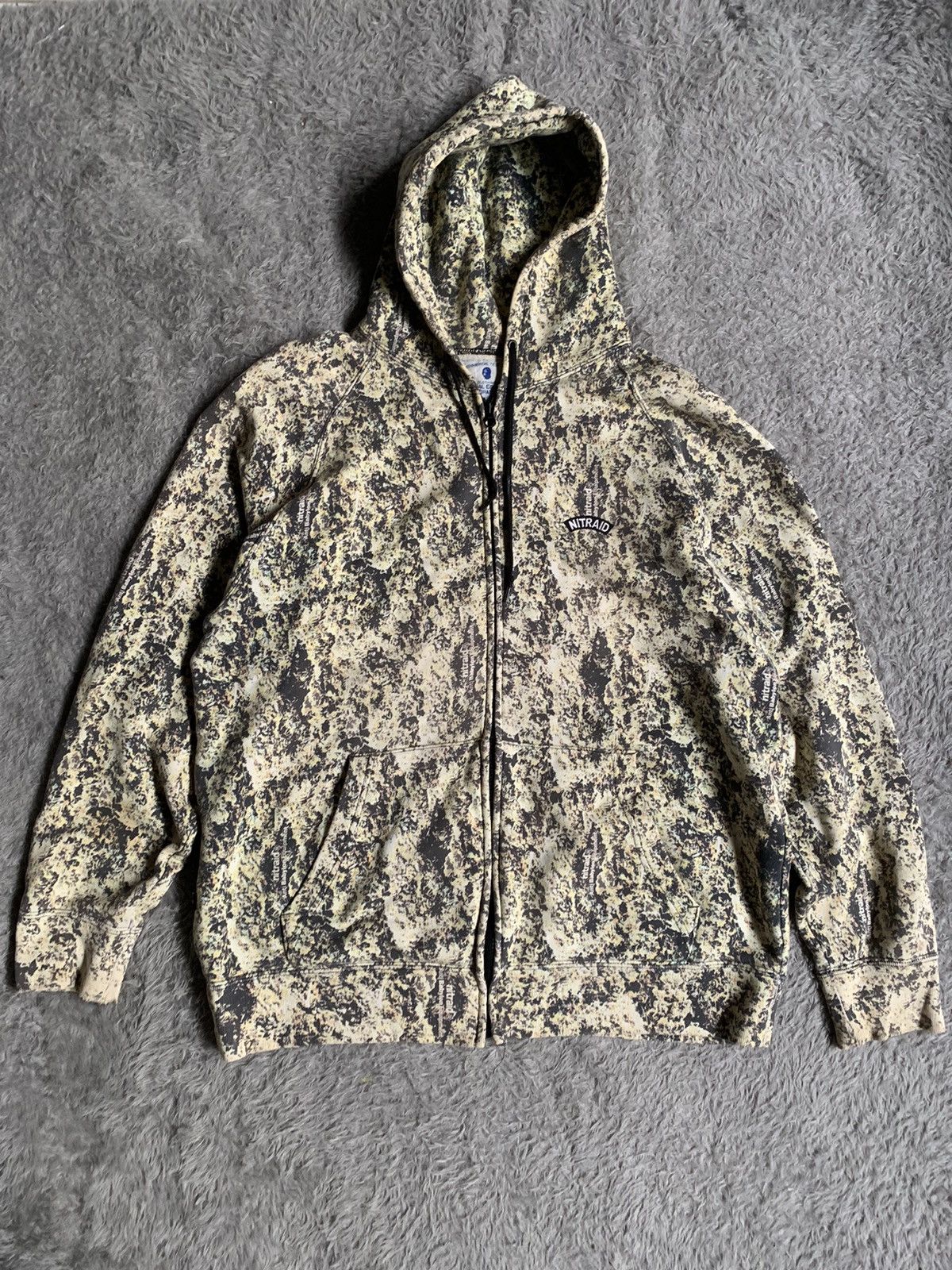 Japanese Brand × Vintage Nitraid Real Weed Camouflage Zip Hoodie