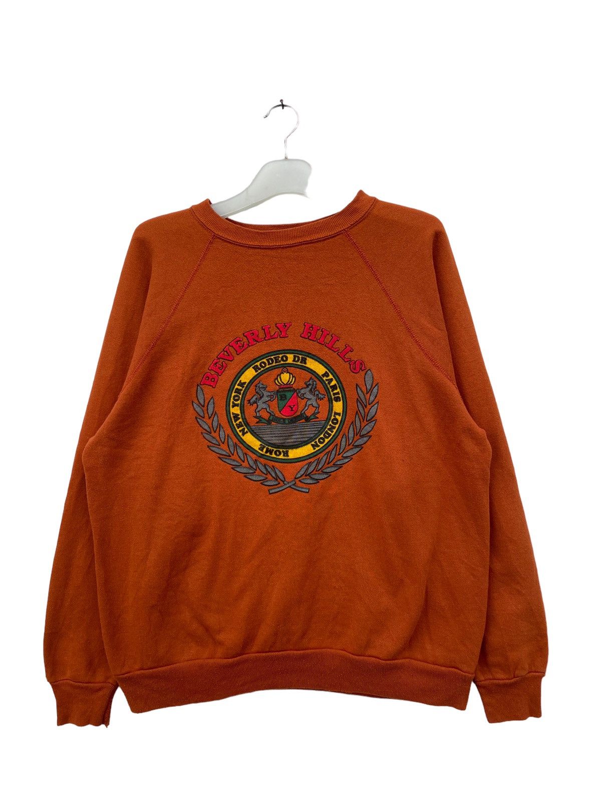 image of Vintage Beverly Hills Sweatshirt in Brown, Men's (Size Large)