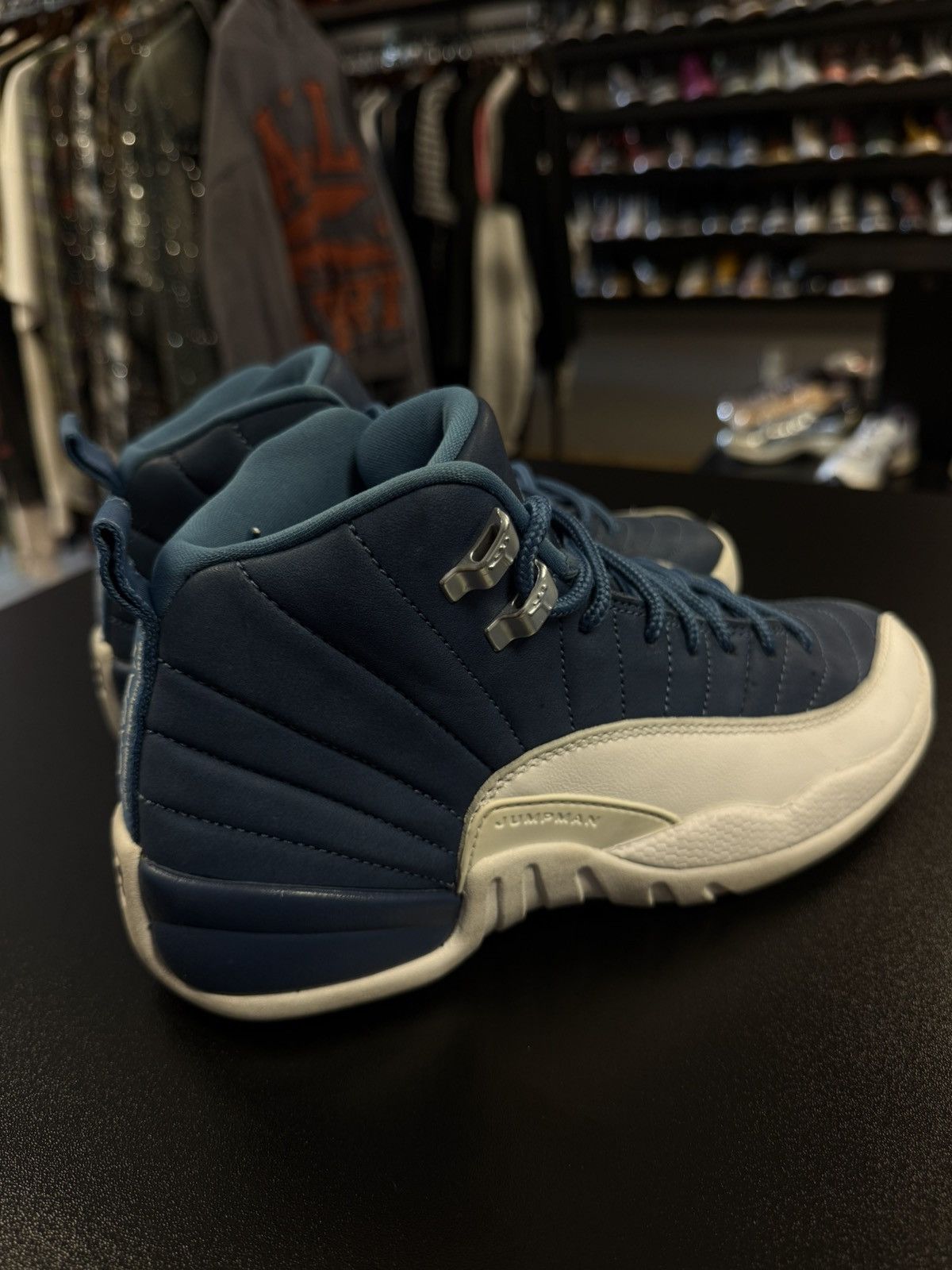 Jordan Brand × Nike Jordan 12 Blue Indigo Size 6Y/7.5W Pre Owned Size US 6 / EU 39 - 4 Thumbnail