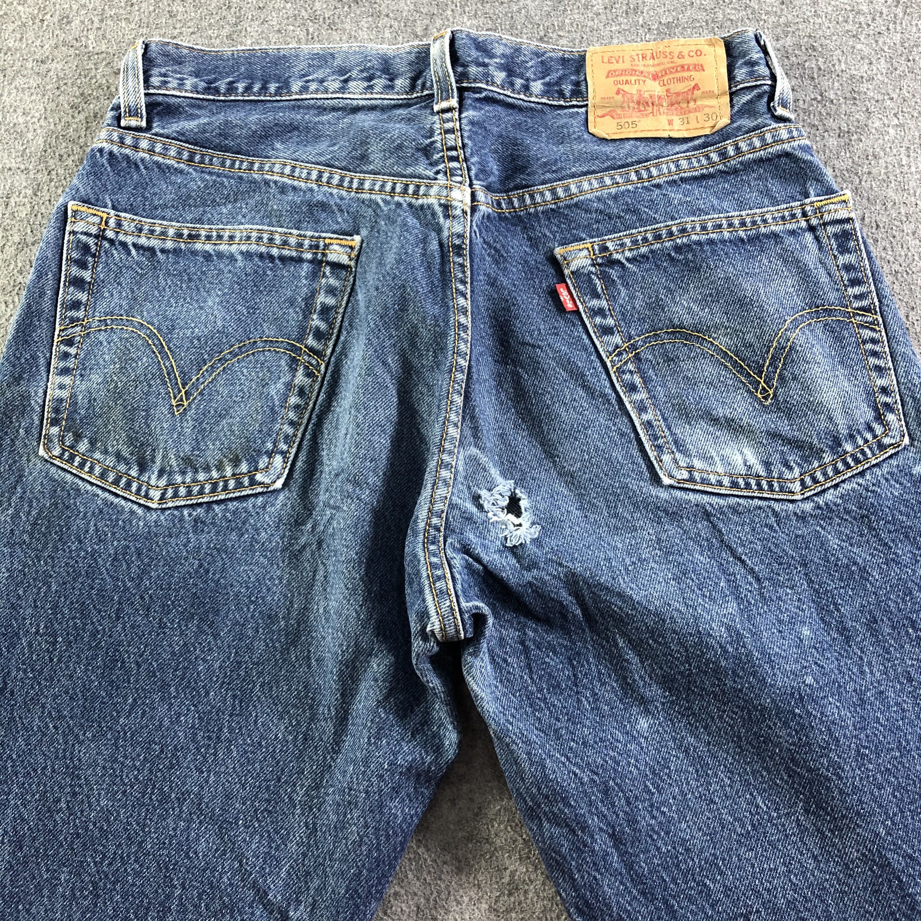 Levi's Vintage Blue Wash Levis 505 Jeans-J3713 Size US 32 / EU 48 - 4 Thumbnail