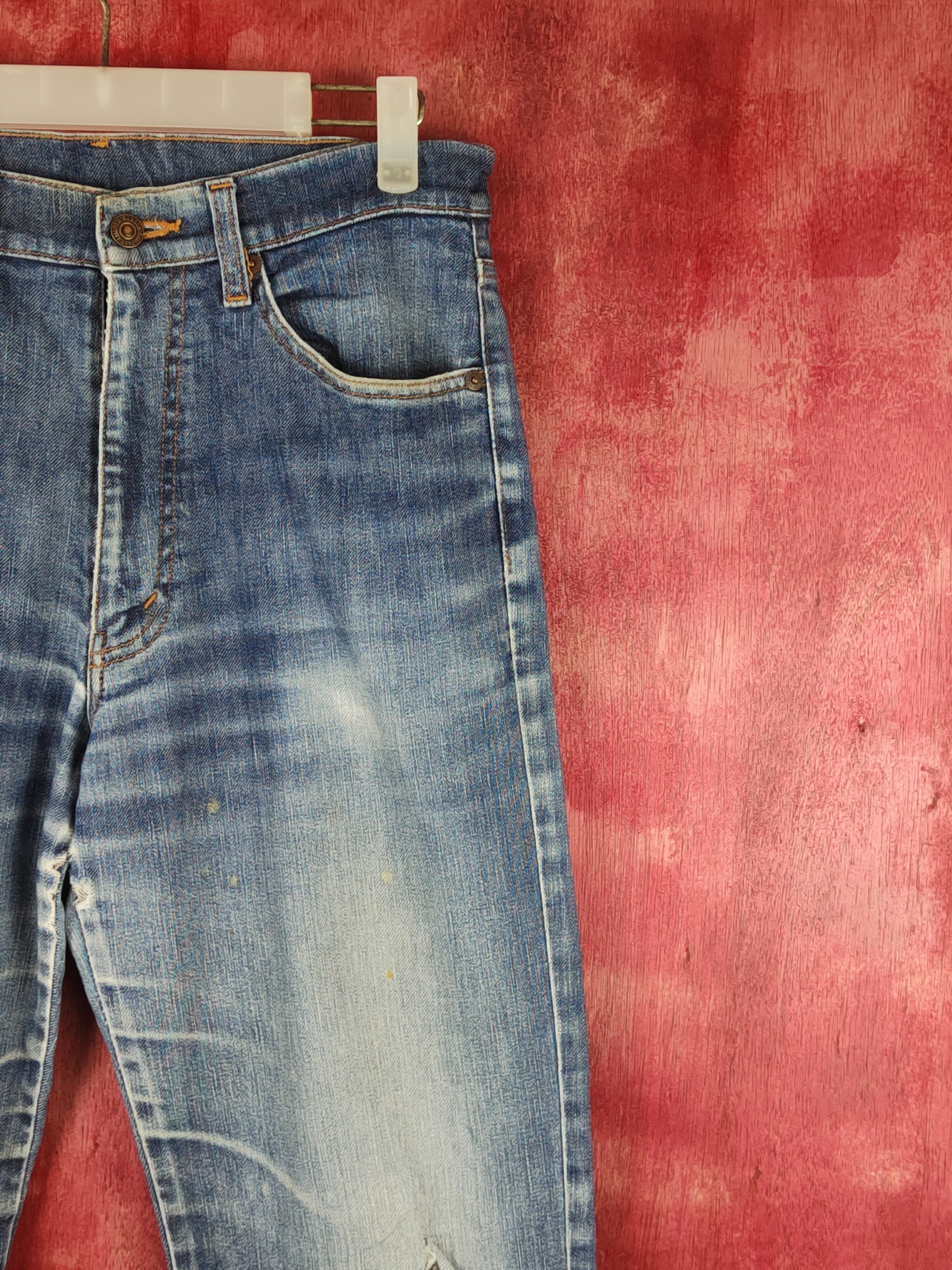 Japanese Brand Bobson Blue Distressed Ripped Jeans #S1660 Size US 30 / EU 46 - 7 Thumbnail