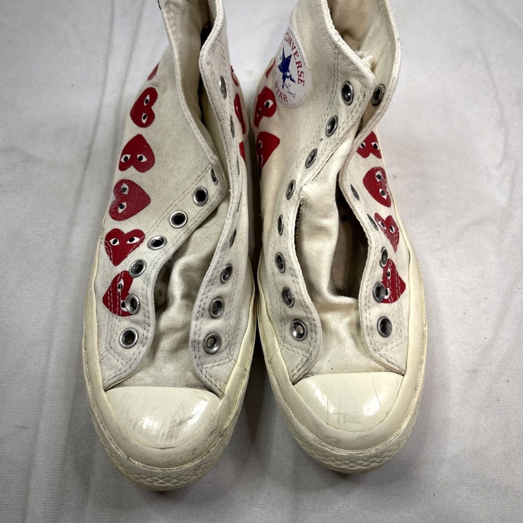 Converse Converse Comme Des Garçons Play X Chuck 70 High Top Multi Heart Men 7 Sneaker Shoes Walking Workwear Adult Mens Size US M / EU 48-50 / 2 - 4 Thumbnail
