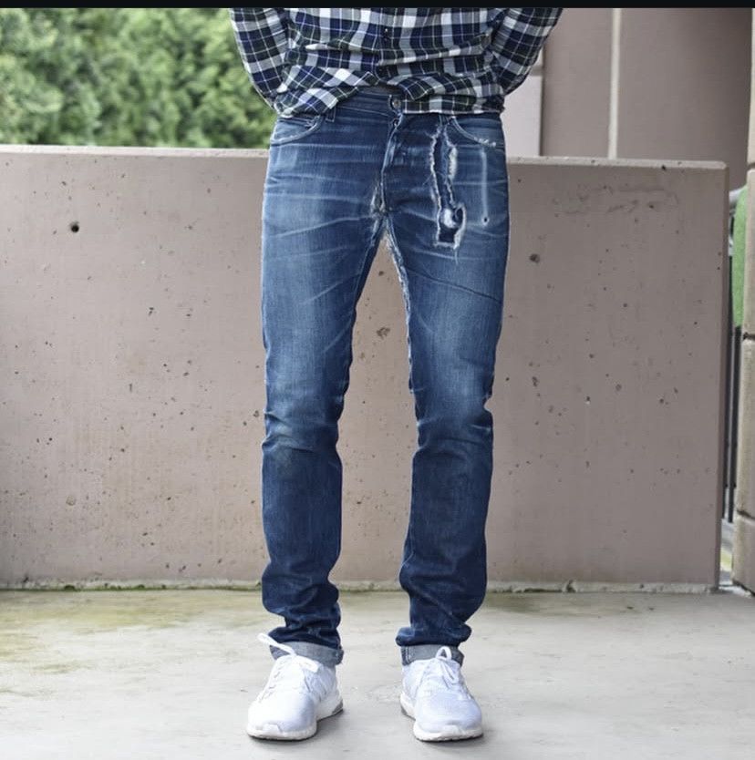 Naked & Famous Skinny Guy Broken Twill Selvedge Size US 31 - 4 Thumbnail