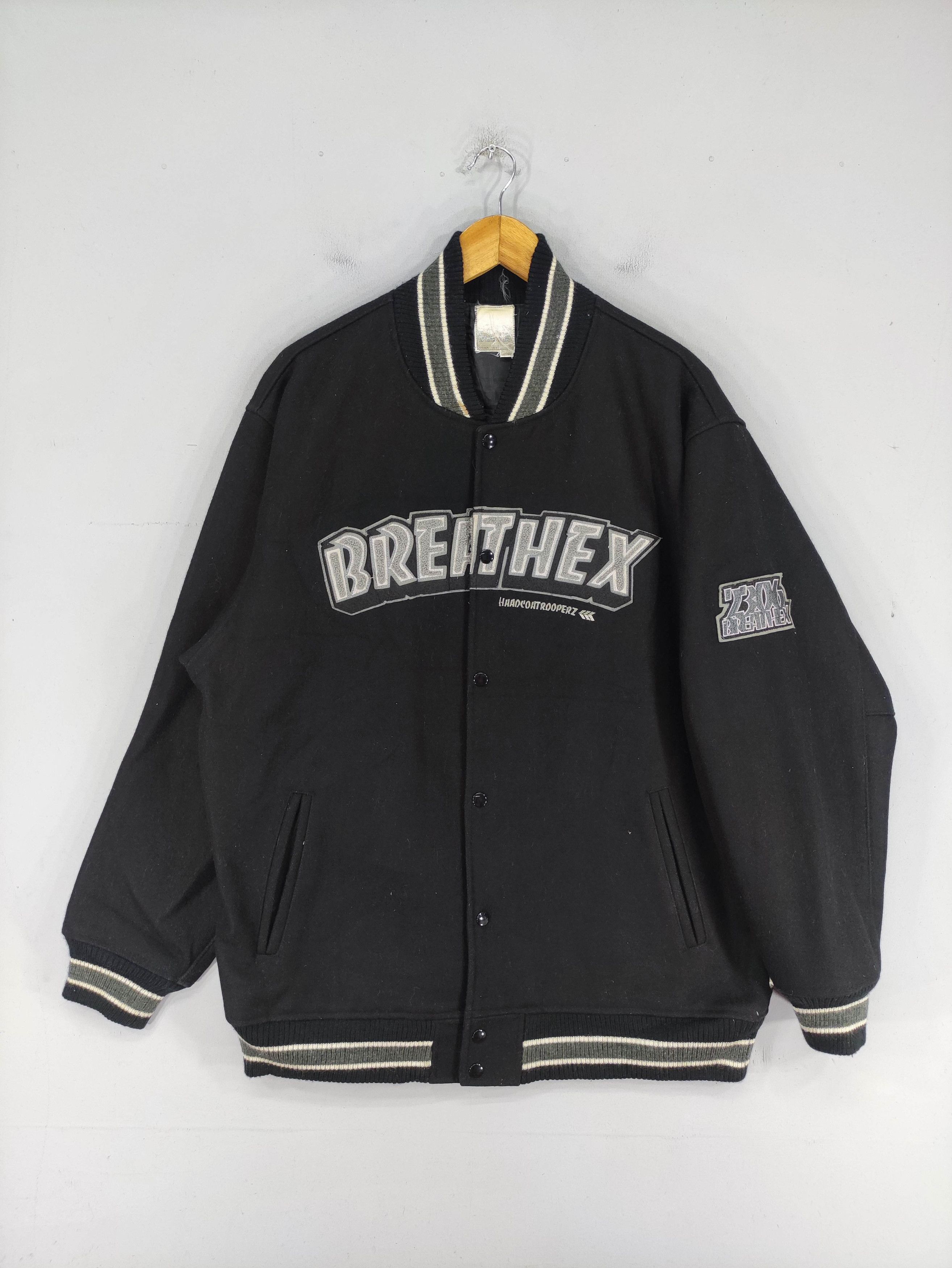 Vintage Vintage Breathex Varsity Wool Jacket Snap Button Size US L / EU 52-54 / 3 - 1 Thumbnail