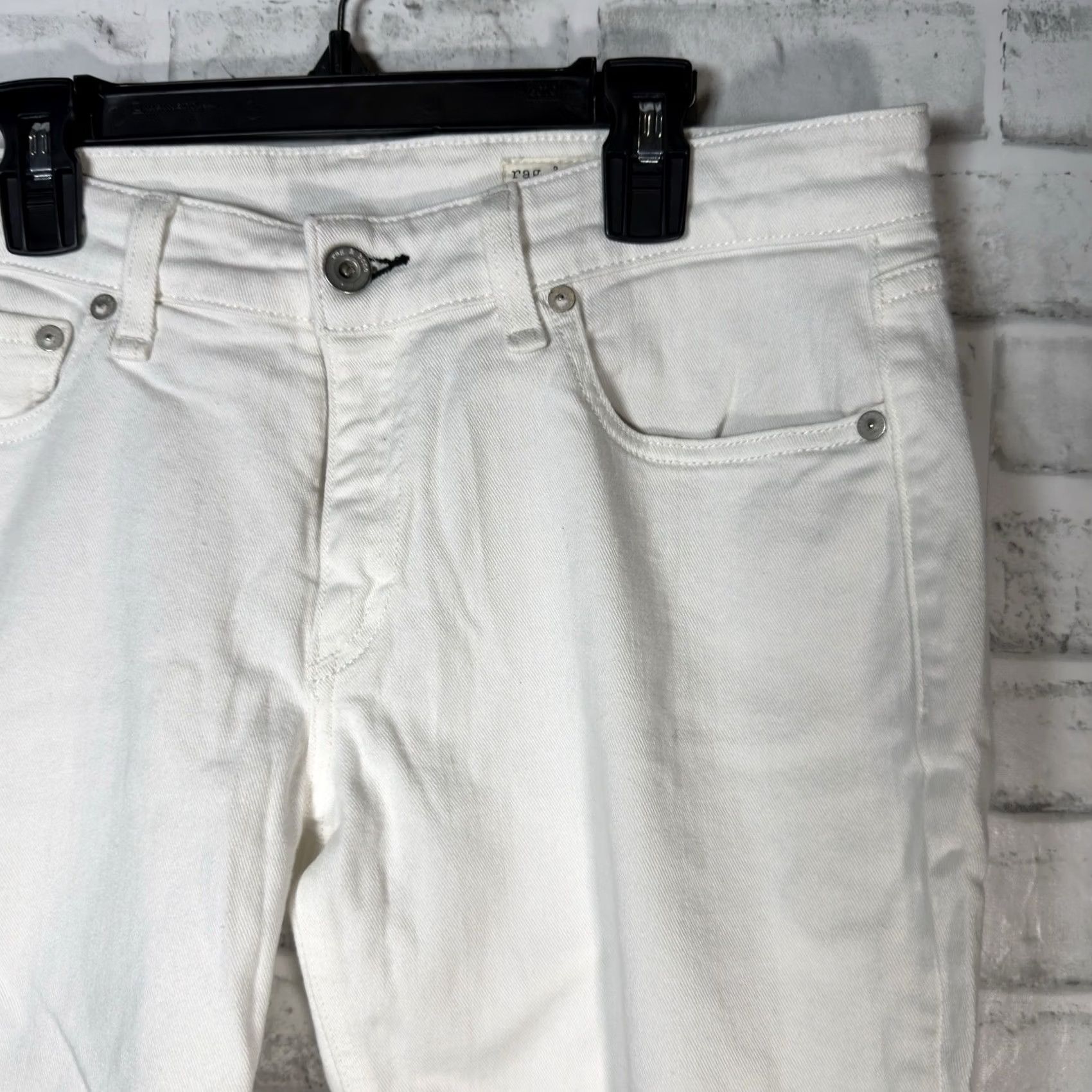 Rag & Bone Rag & Bone Dre Low Rise Boyfriend Jeans White Womens Size 28x26 Size 28" / US 6 / IT 42 - 2 Thumbnail