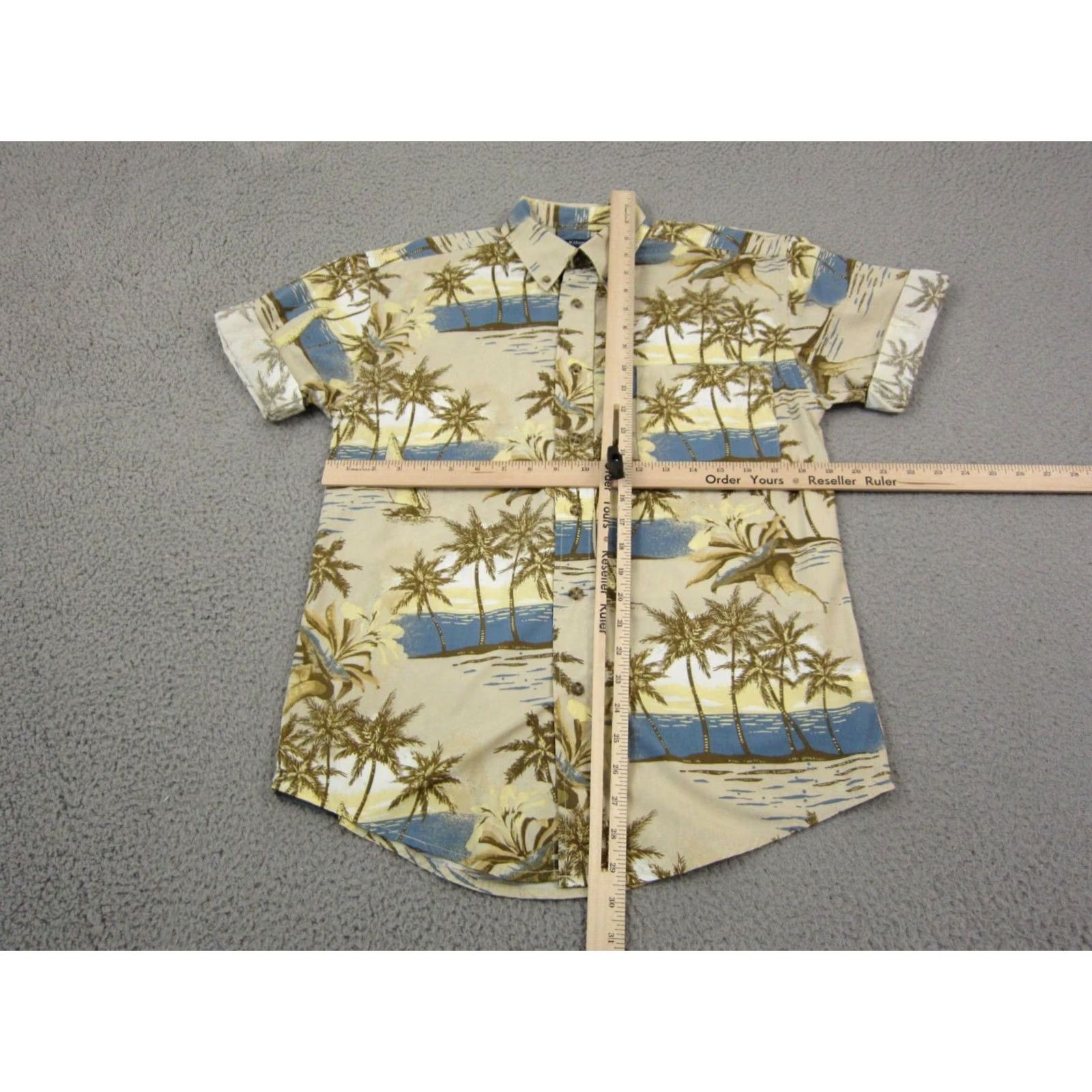 Vintage Puritan Hawaiian Shirt Mens Regular M Short Sleeve Button-Up Yellow Vintage Casual Size US M / EU 48-50 / 2 - 7 Thumbnail