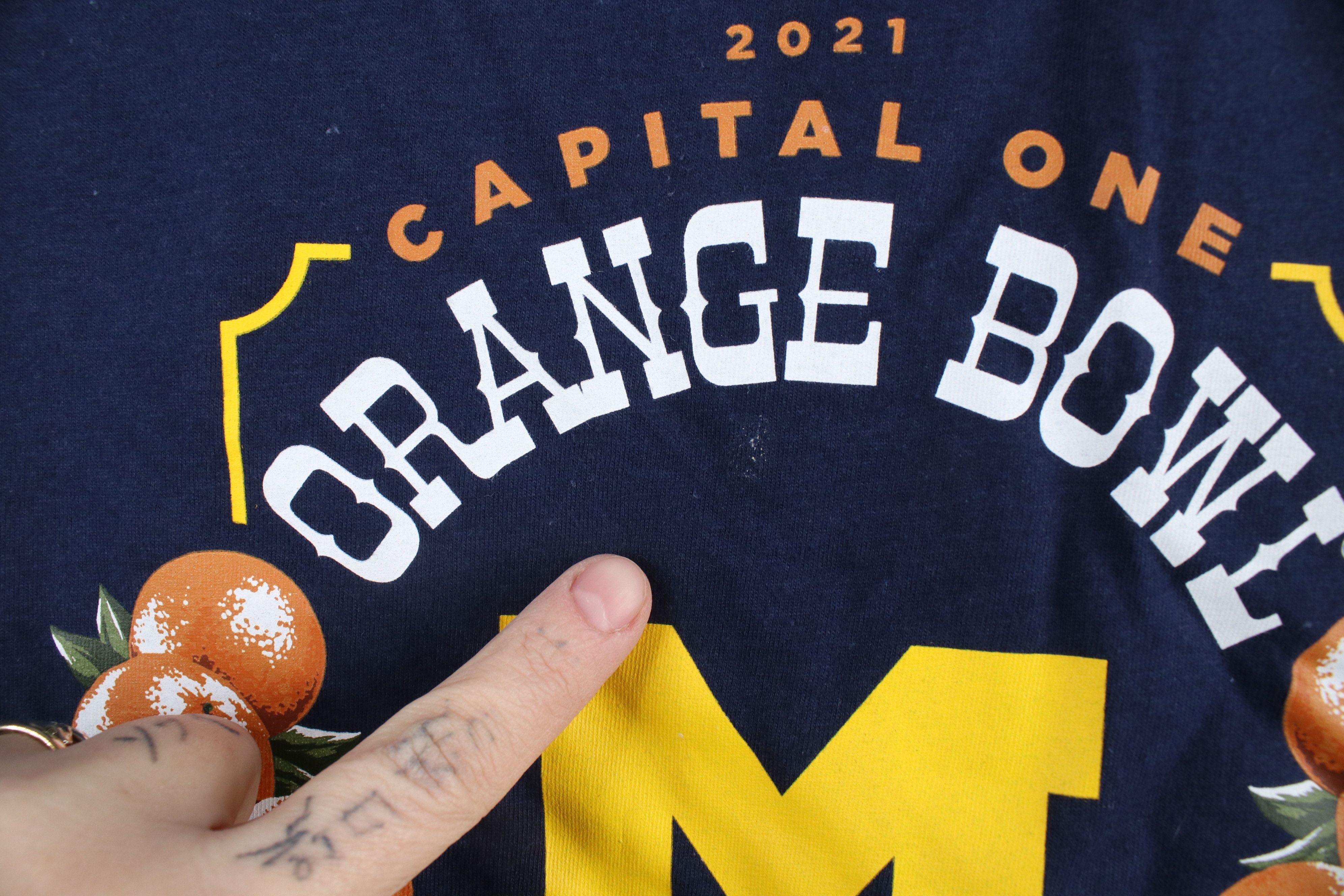 Nike × Vintage Nike Bowl University of Michigan Football T-Shirt Blue Size L / US 10 / IT 46 - 5 Thumbnail