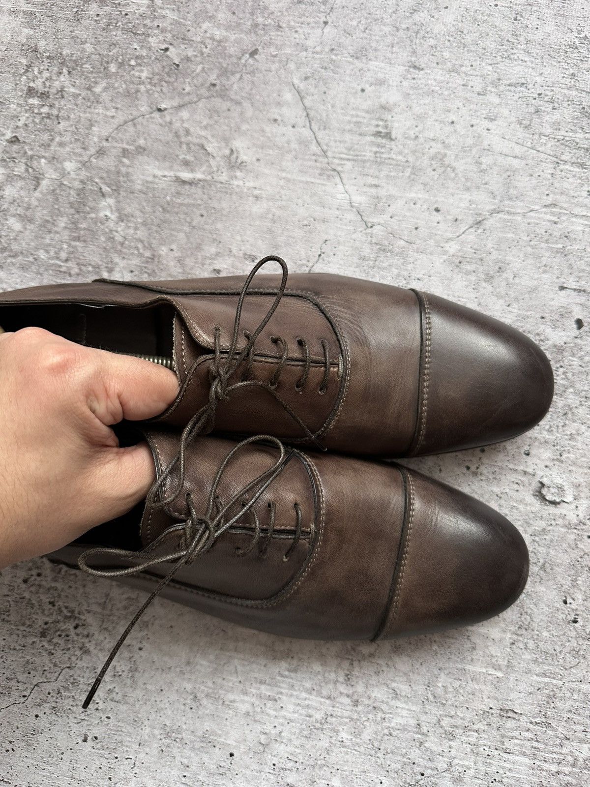Santoni Vintage Santoni Oxford Leather Formal Shoes Size US 9.5 / EU 42-43 - 3 Thumbnail