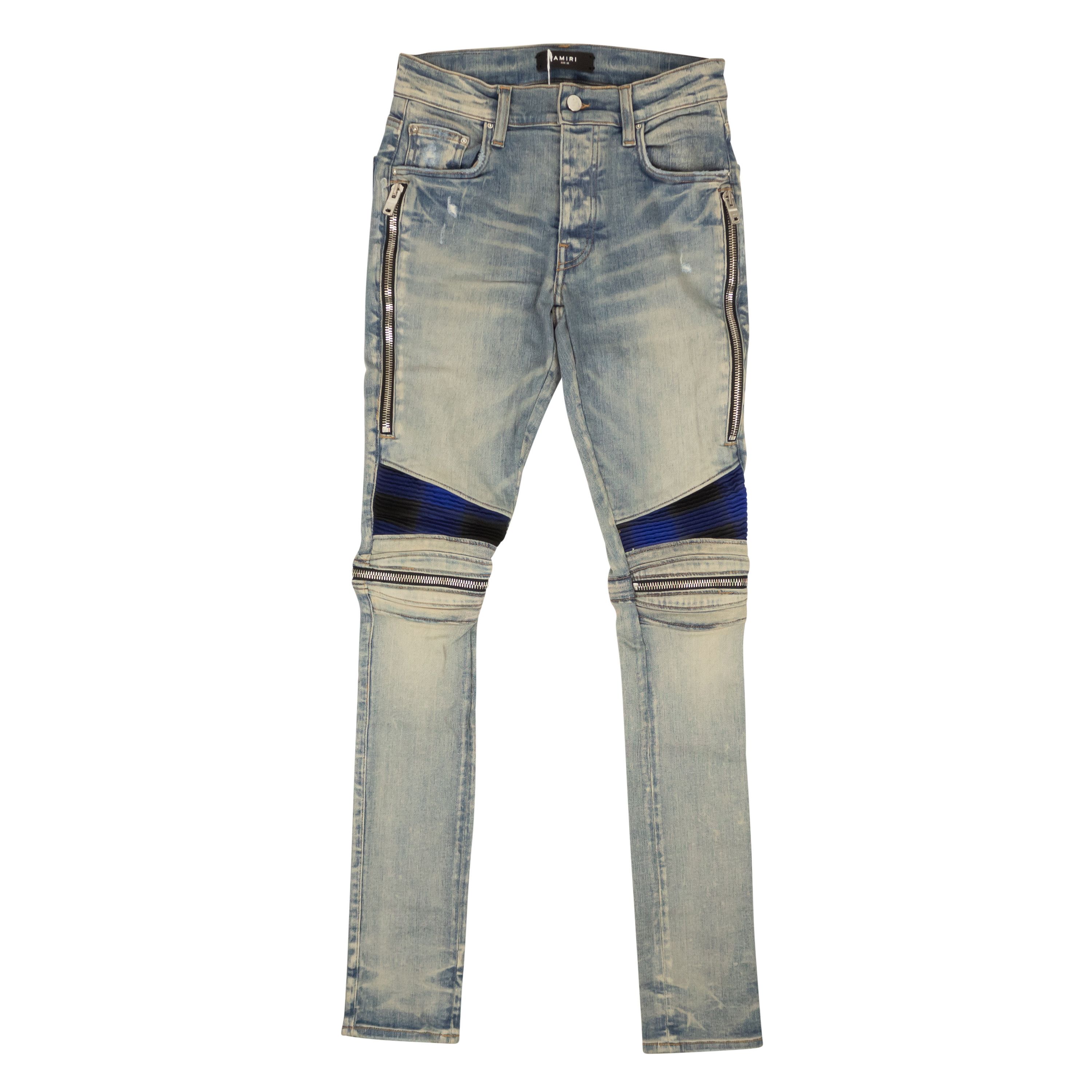 image of Amiri Clay Indigo Plaid Mx2 Jeans Size 33, Men's