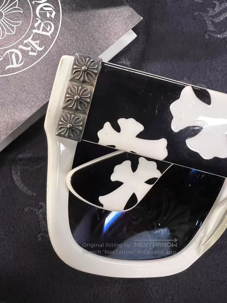 Chrome Hearts Chrome Hearts Cat-eye sunglasses with cross-shaped silver Size ONE SIZE - 4 Thumbnail