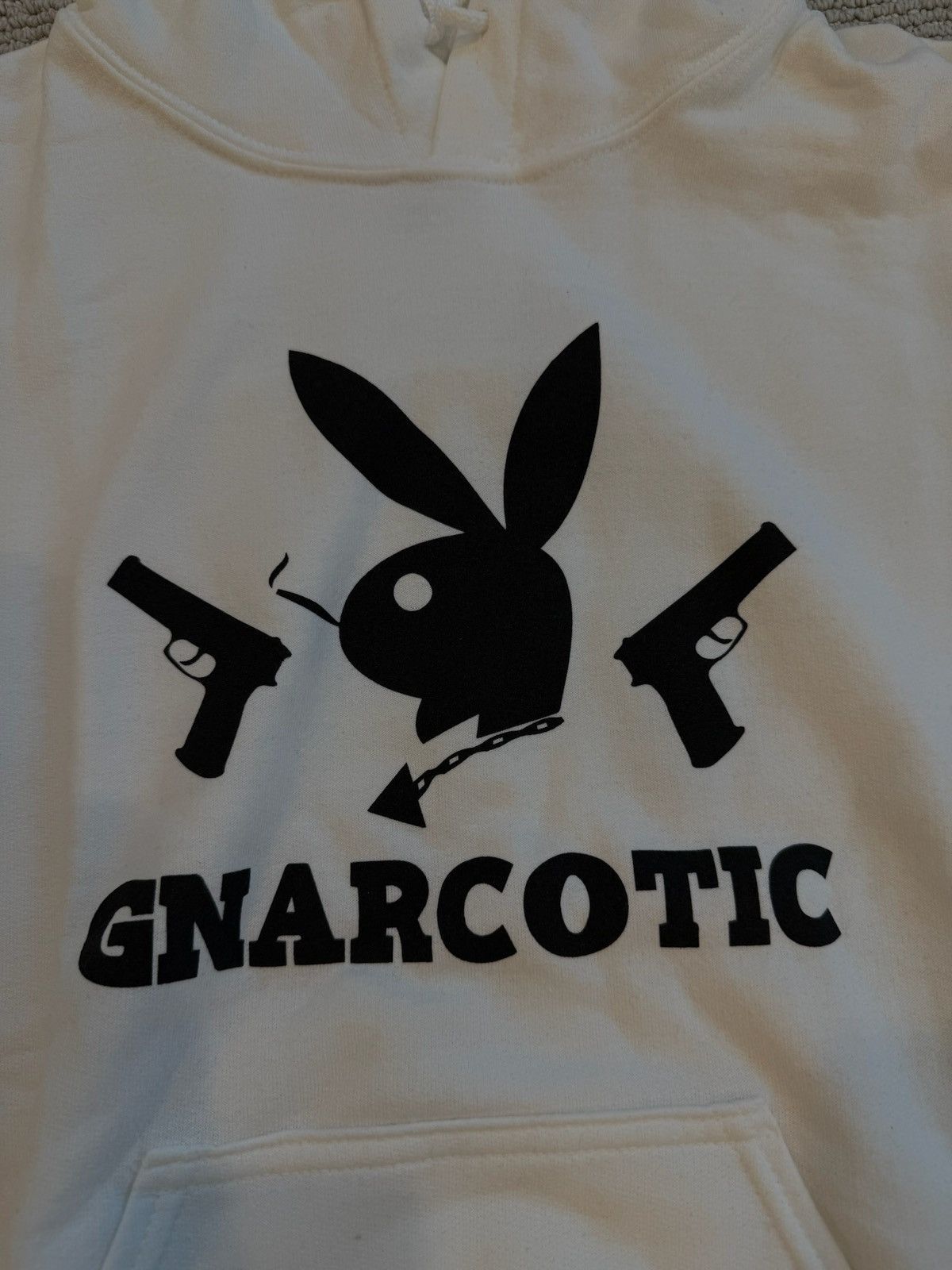 Playboy × Rap Tees × Vintage Gnarcotic Lil Gnar x Playboy Hoodie White Size US S / EU 44-46 / 1 - 2 Thumbnail