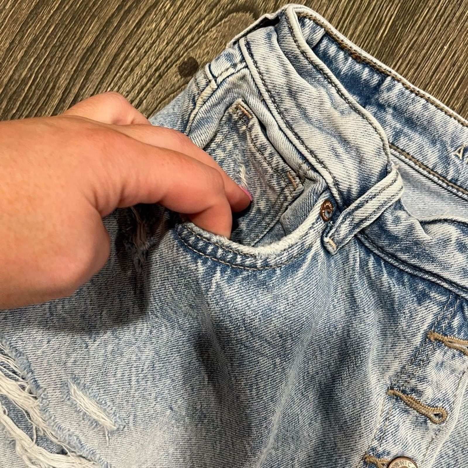 American Eagle Outfitters American Eagle High-Rise Jean Skort Comfort Waistband Blue 2 Size 26" / US 2 / IT 38 - 3 Thumbnail