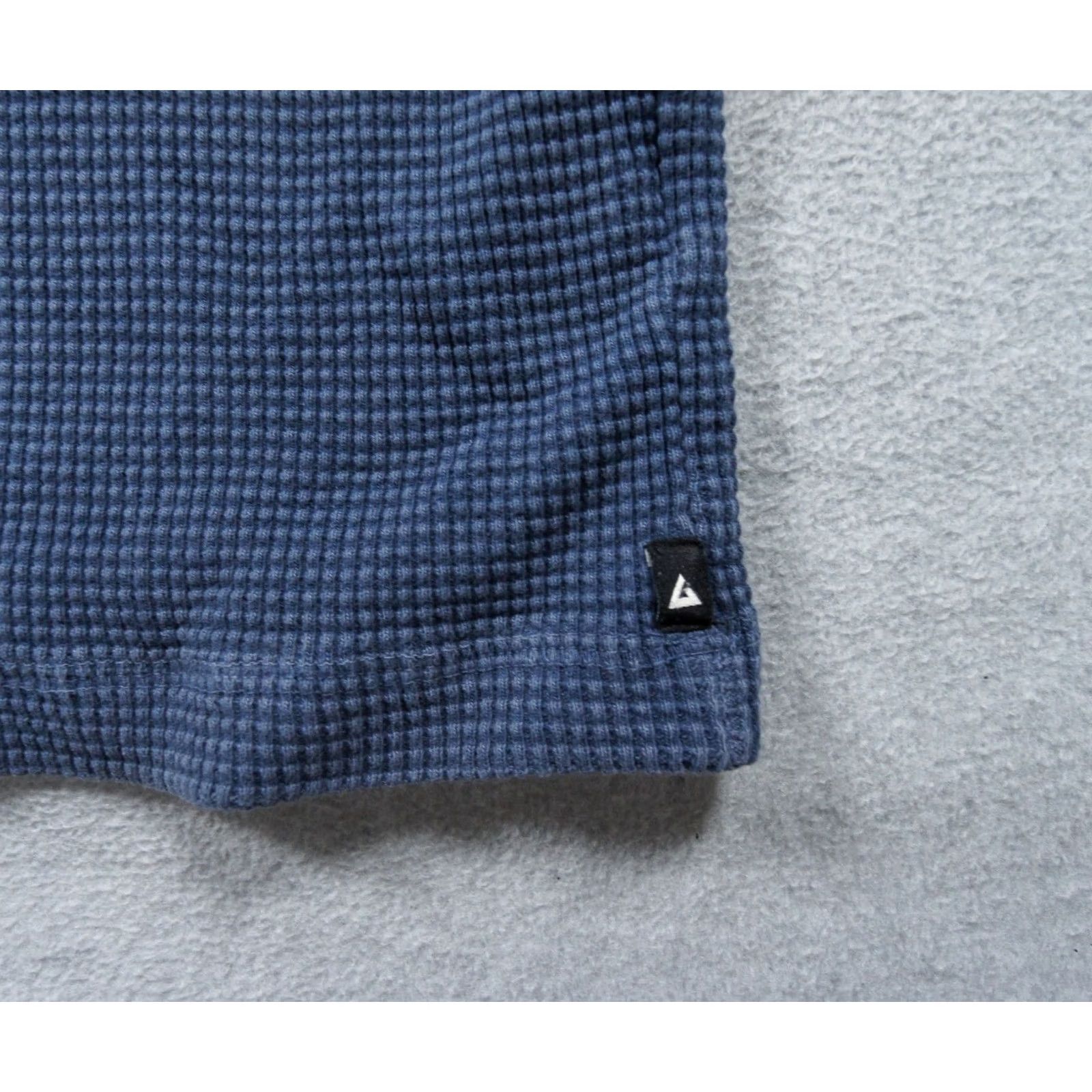 Vintage American Giant Shirt Mens 2XL Blue Henley Long Sleeve Waffle Knit Cotton Size US XXL / EU 58 / 5 - 4 Thumbnail