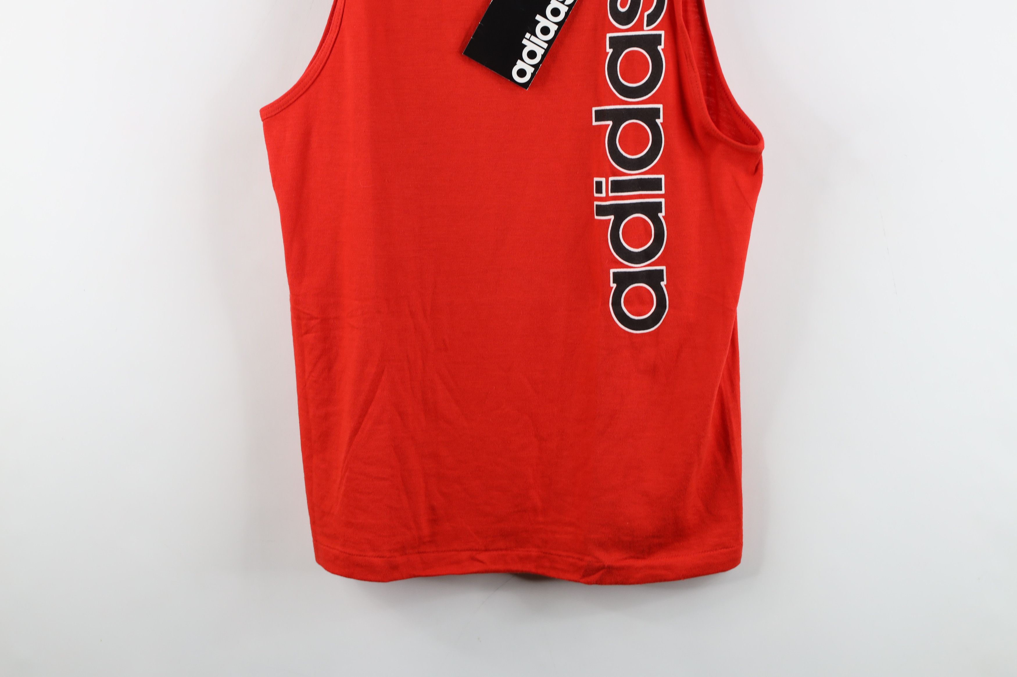 Adidas × Vintage Deadstock Vintage 80s 90s Adidas Tank Top T-Shirt Red USA Size US S / EU 44-46 / 1 - 3 Thumbnail