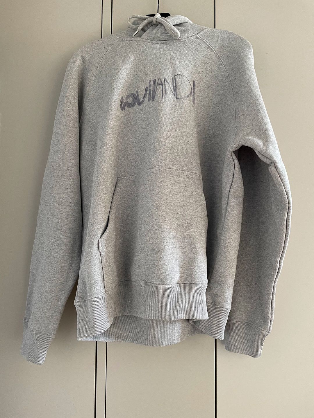 image of Soulland - Pencil Logo Hoodie in Grey, Men's (Size Large)