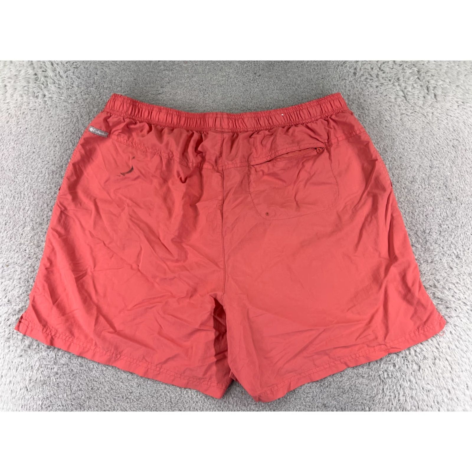 Pinko Columbia Shorts Women L Pink 100% Nylon Running Gym Zip Pocket Elastic Waist Inseam 6 in - Activewear Outdoors Casual Workwear Size 36" / US 14 / IT 50 - 2 Thumbnail