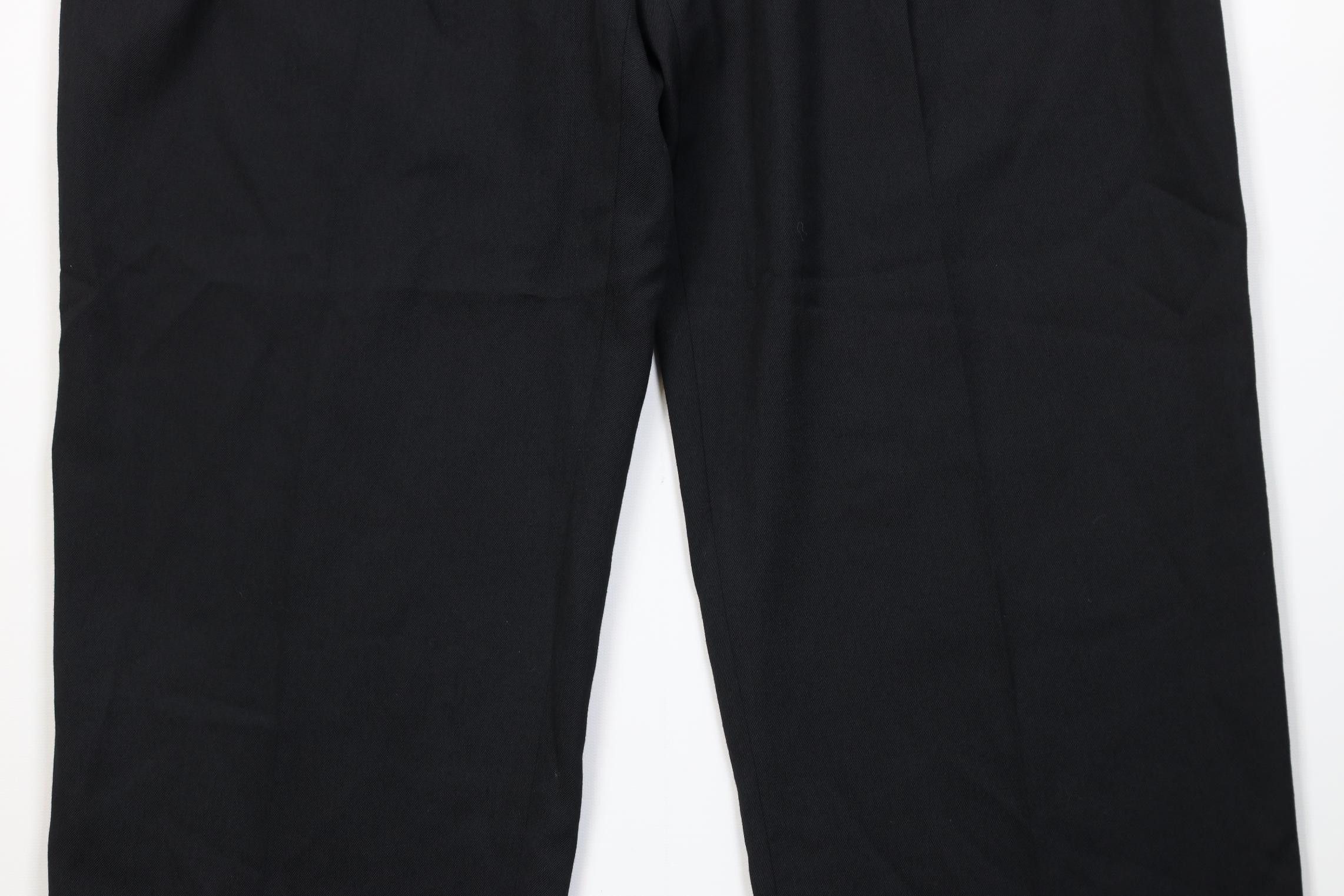 Vintage Vintage 90s Streetwear Wool Blend Wide Leg Chino Pants Black Size US 32 / EU 48 - 3 Thumbnail