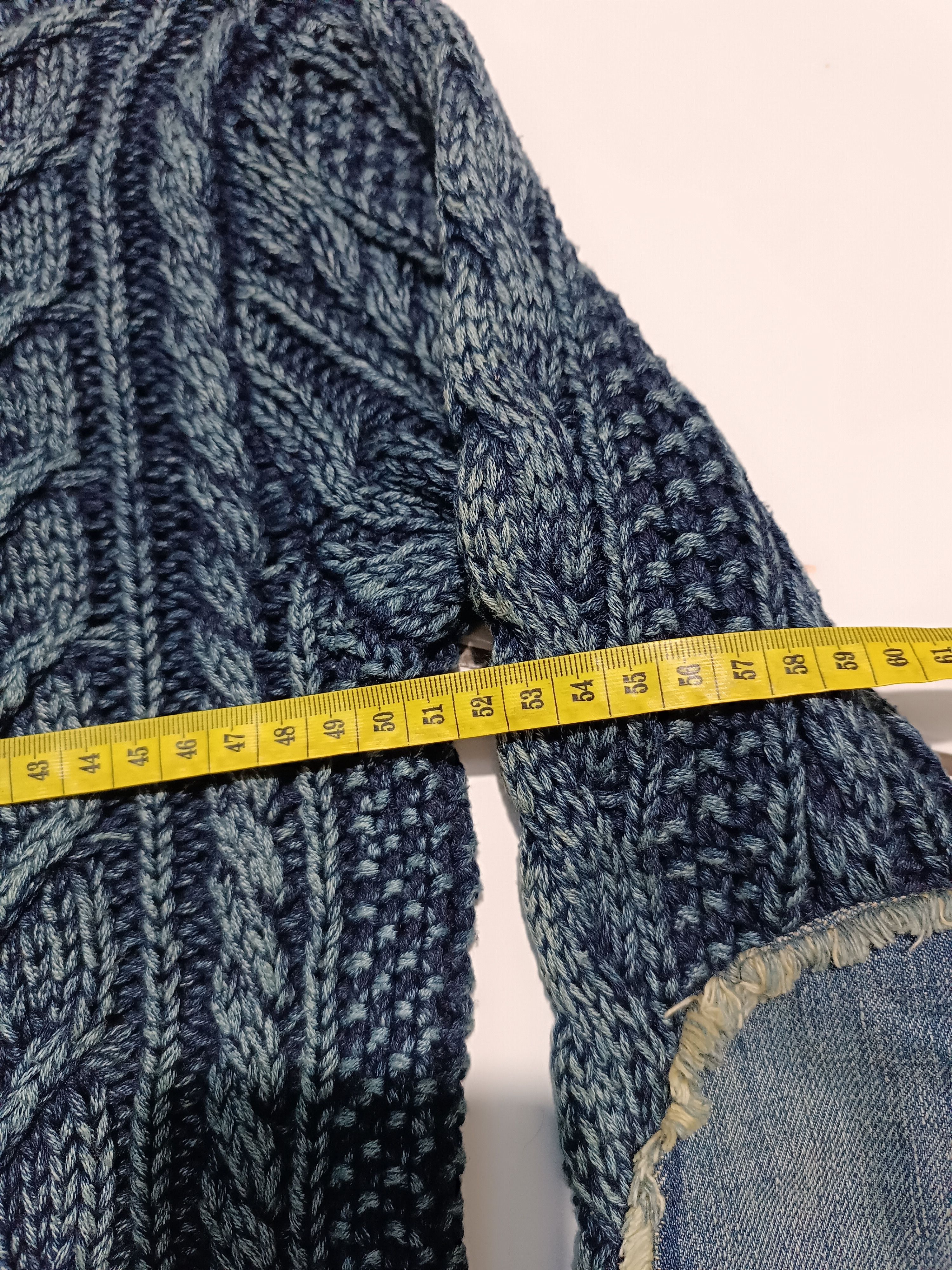 Denim & Supply Ralph Lauren Sweater Knit Indigo Dyed Wash Elbow Patch Denim Size US M / EU 48-50 / 2 - 11 Thumbnail