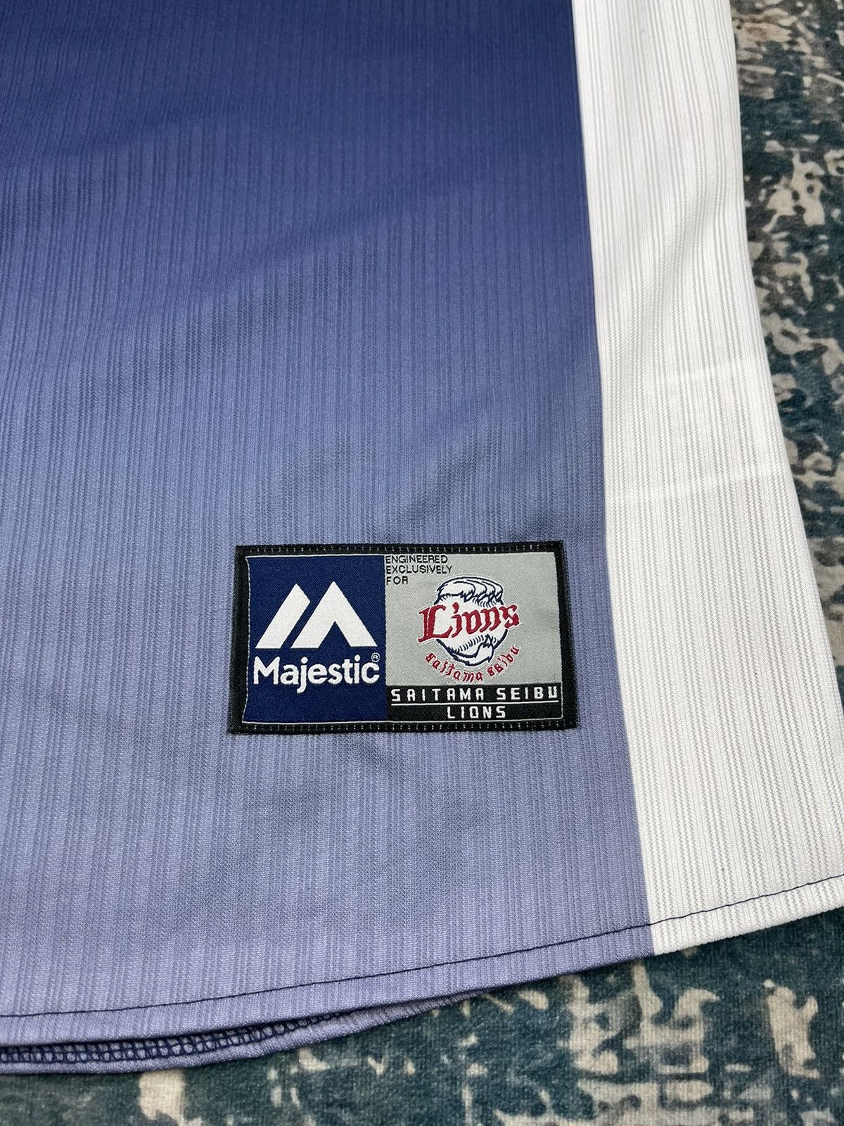 MLB Majestic Saitama Seibu Third Uniform Jerseys Size US L / EU 52-54 / 3 - 7 Thumbnail