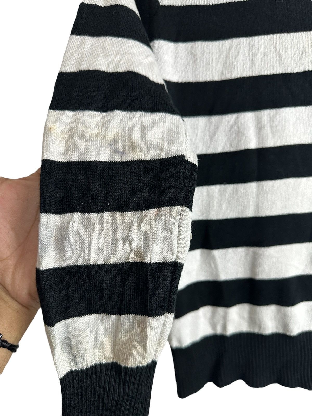 Japanese Brand BEBE STRIPE BLACK AND WHITE ZIPPER KURT COBAIN GRUNGE STYLE Size XS / US 0-2 / IT 36-38 - 9 Thumbnail