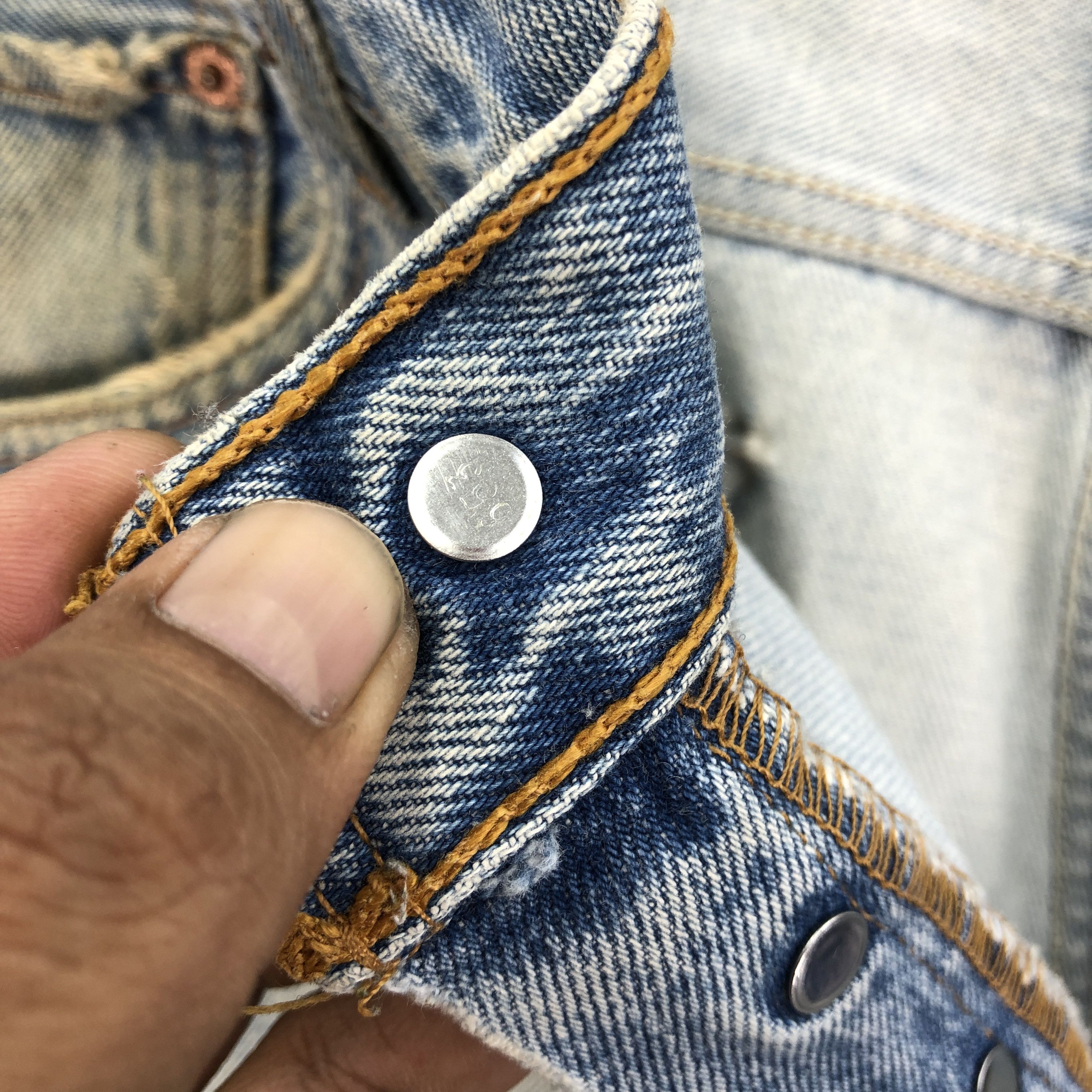 Levi's Vintage 90s Levis 501 Jeans Dirty Mud Levi's Faded Denim Size US 34 / EU 50 - 6 Thumbnail