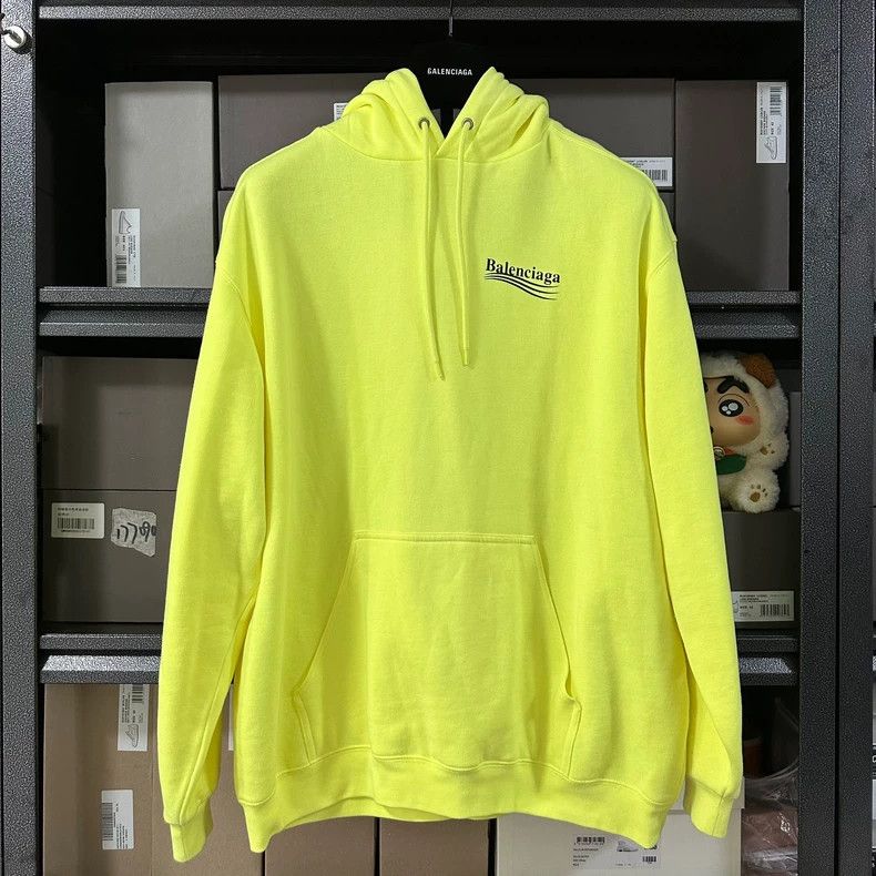 Balenciaga Balenciaga Logo printed wave hooded sweater Size US L / EU 52-54 / 3 - 1 Thumbnail