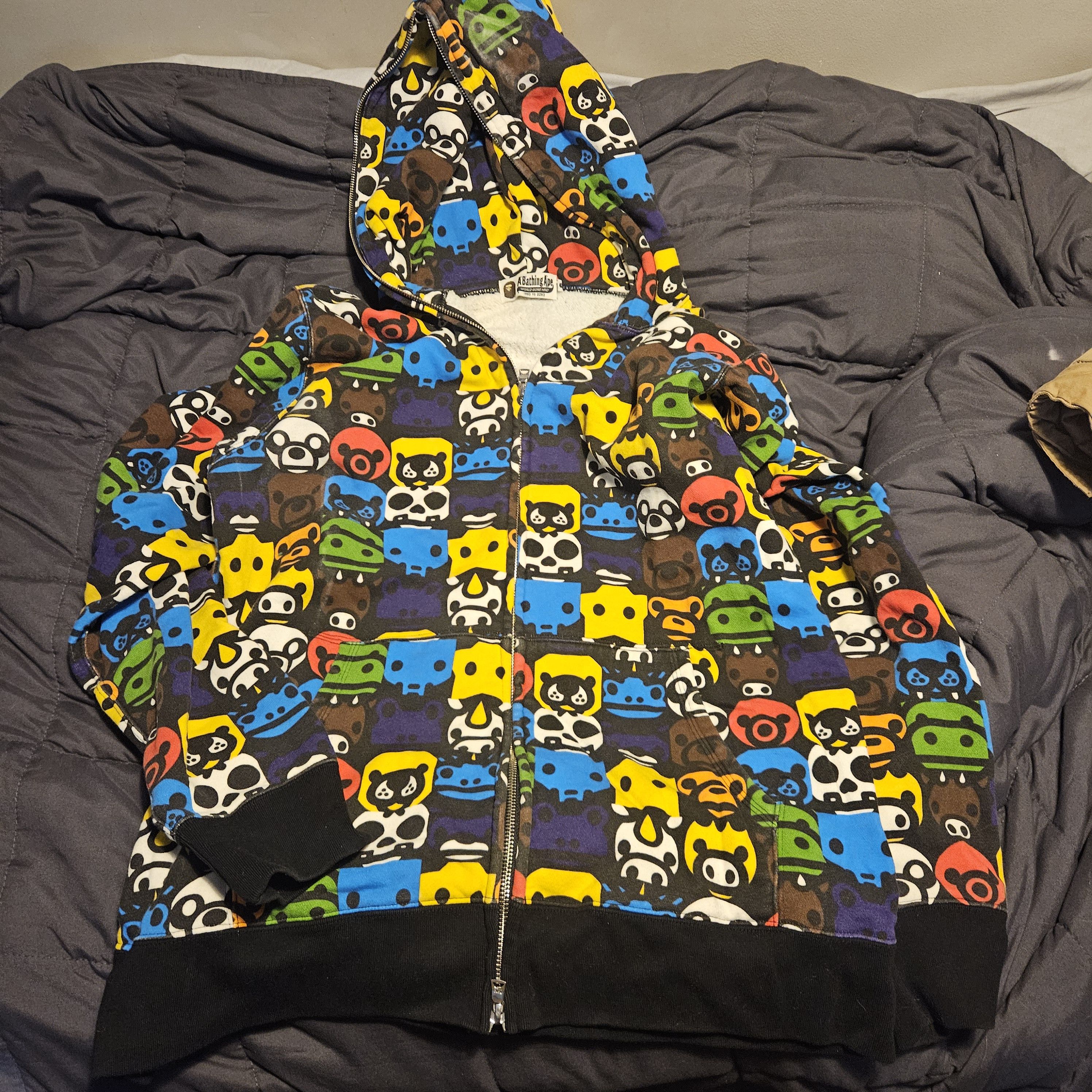 Bape Bape x Nintendo super mario full zip hoodie | Grailed