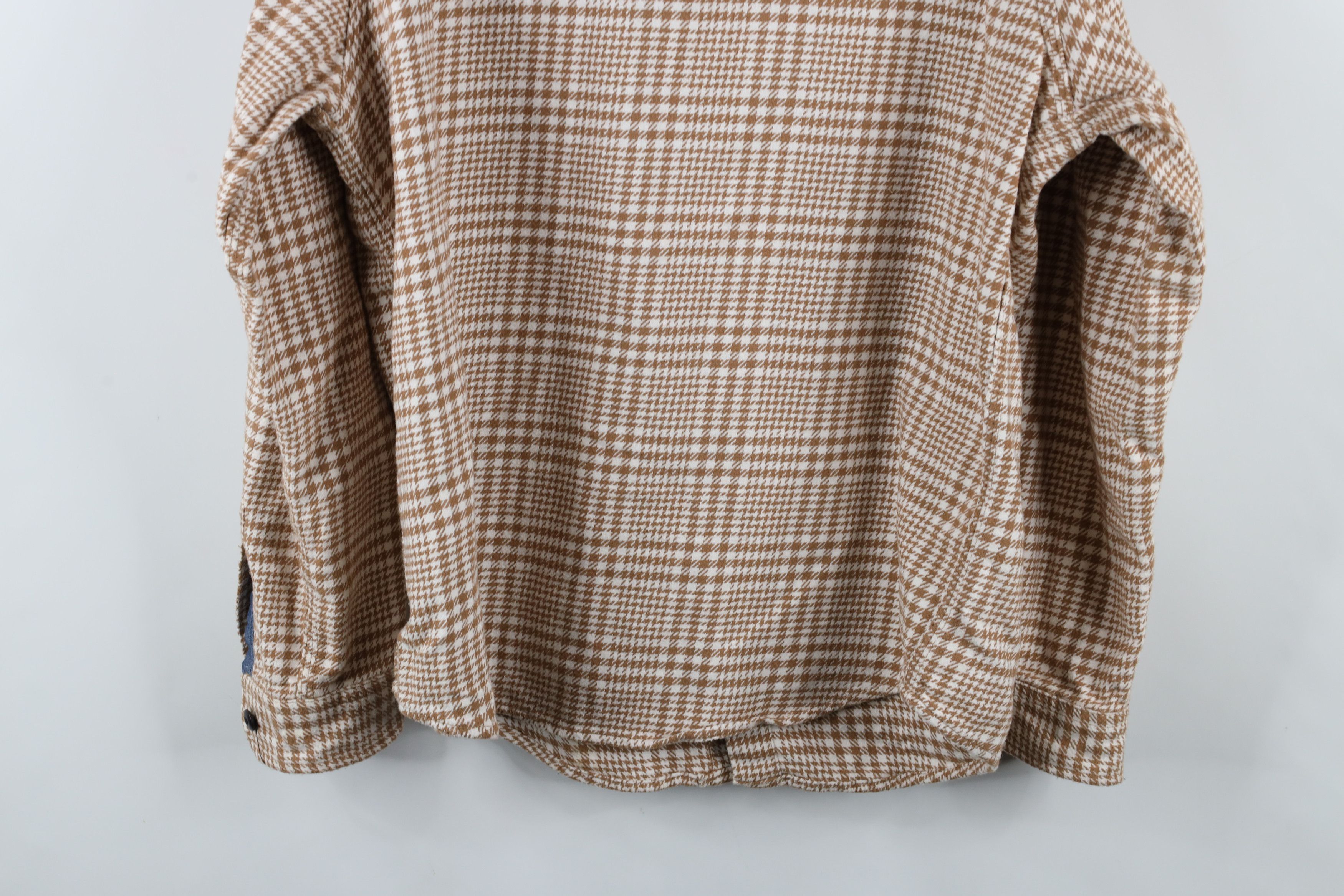 Lands' End × Vintage Vintage Lands End Houndstooth Flannel Button Shirt Cotton Size US L / EU 52-54 / 3 - 12 Thumbnail