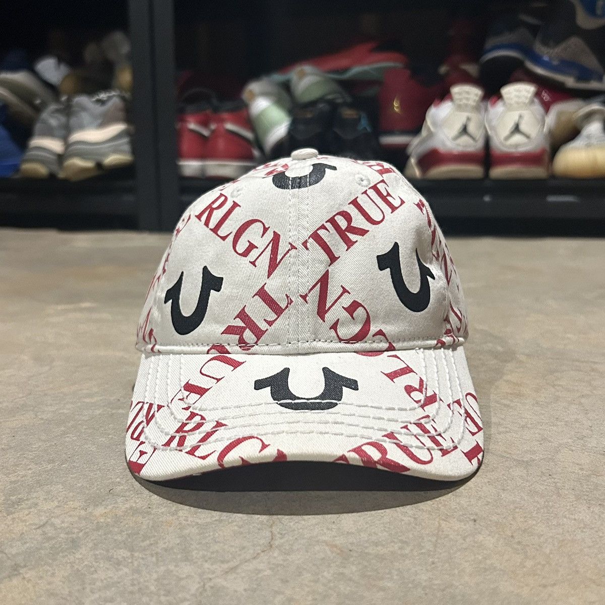 True Religion Vintage True Religion Horseshoe Monogram All Over Print Hat Size ONE SIZE - 1 Thumbnail