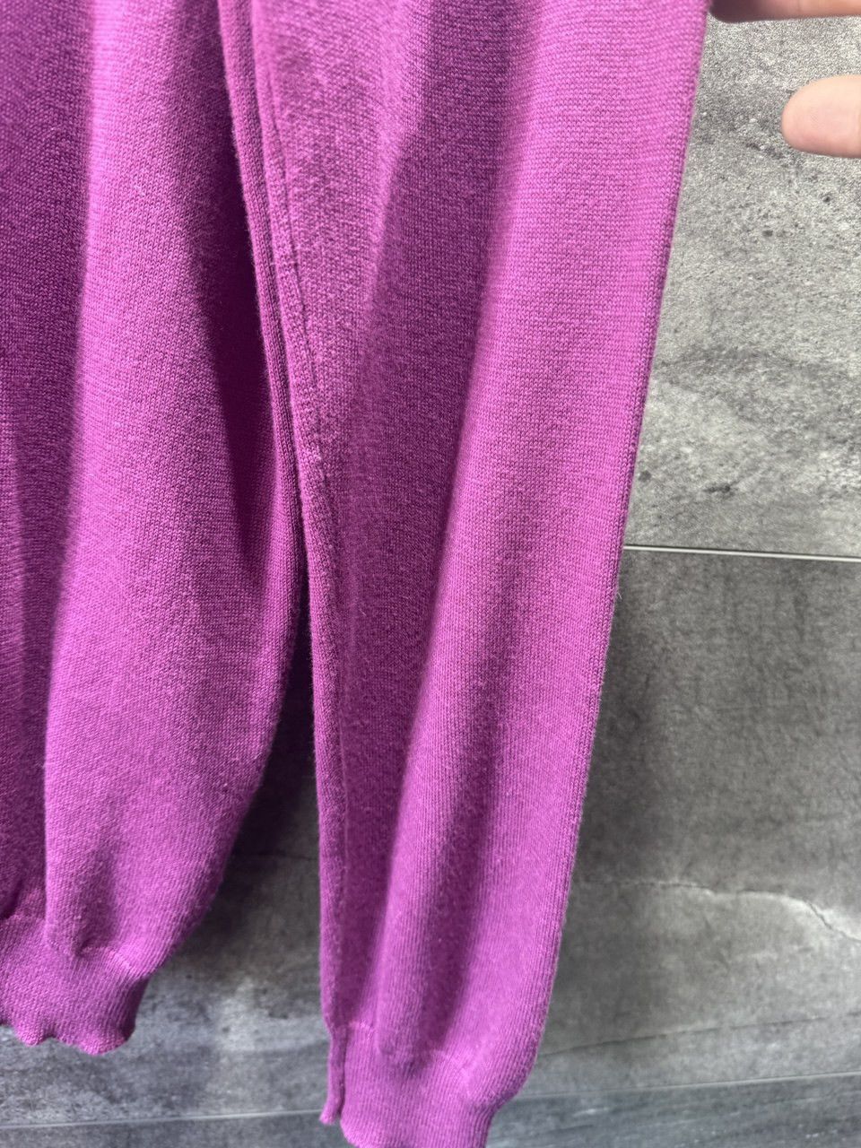 Prada Prada Merino Cotton Wool Purple Sweater Size US L / EU 52-54 / 3 - 3 Thumbnail