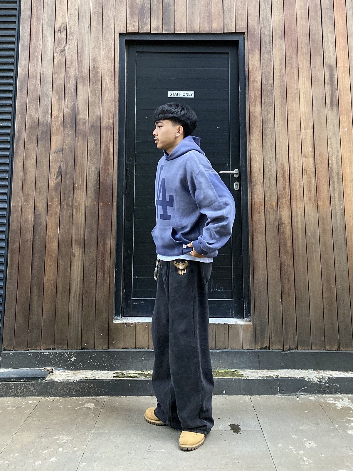 Japanese Brand “LA” Perfectly RUSSELL Hoodie Size US L / EU 52-54 / 3 - 2 Thumbnail