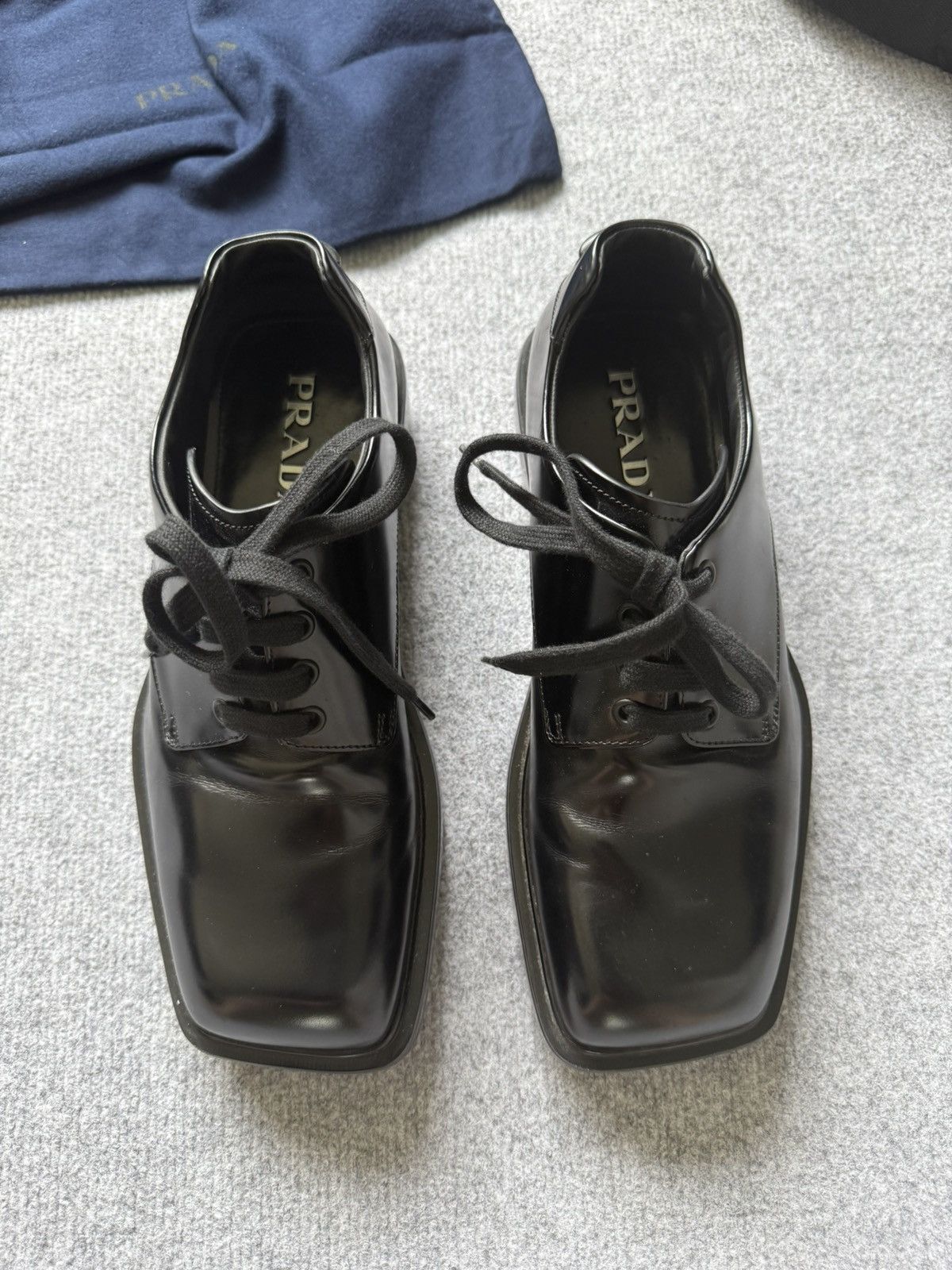 Prada Brushed Leather Derby Size US 6.5 / EU 39-40 - 2 Thumbnail