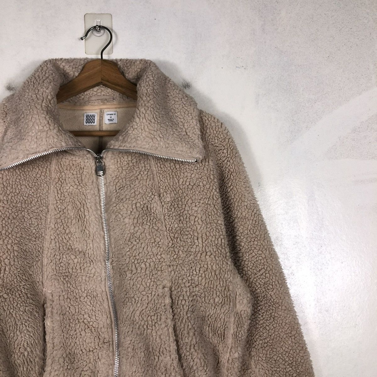 Japanese Brand 📌VINTAHE BOMBER JACKET FLEECE HIGH COLLAR UNIQLO UNDERCOVER Size US M / EU 48-50 / 2 - 8 Thumbnail