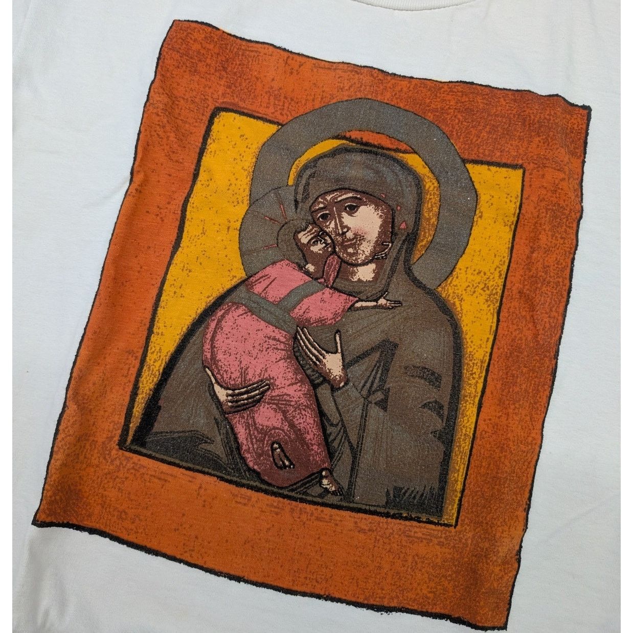 Vintage Rare Vintage Mother Marry Orthodox art t-shirt Size US L / EU 52-54 / 3 - 2 Thumbnail