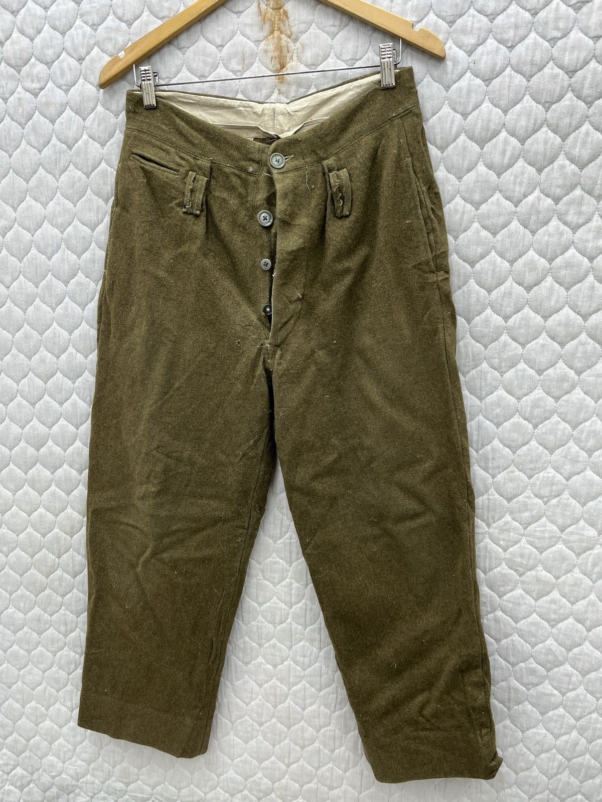 Vintage 🔥🔥🔥STEALS VTG JAPAN MILITARY WOOL PANTS Size US 29 - 2 Thumbnail