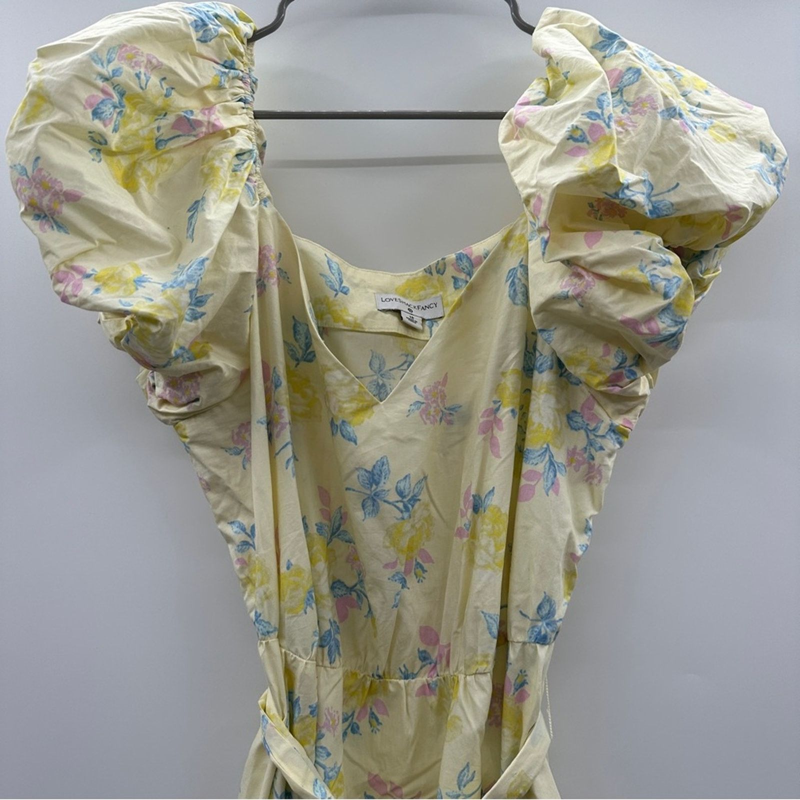 LoveShackFancy LoveShackFancy x Target Ines Yellow Floral Maxi Dress Sz 10 Size L / US 10 / IT 46 - 3 Thumbnail