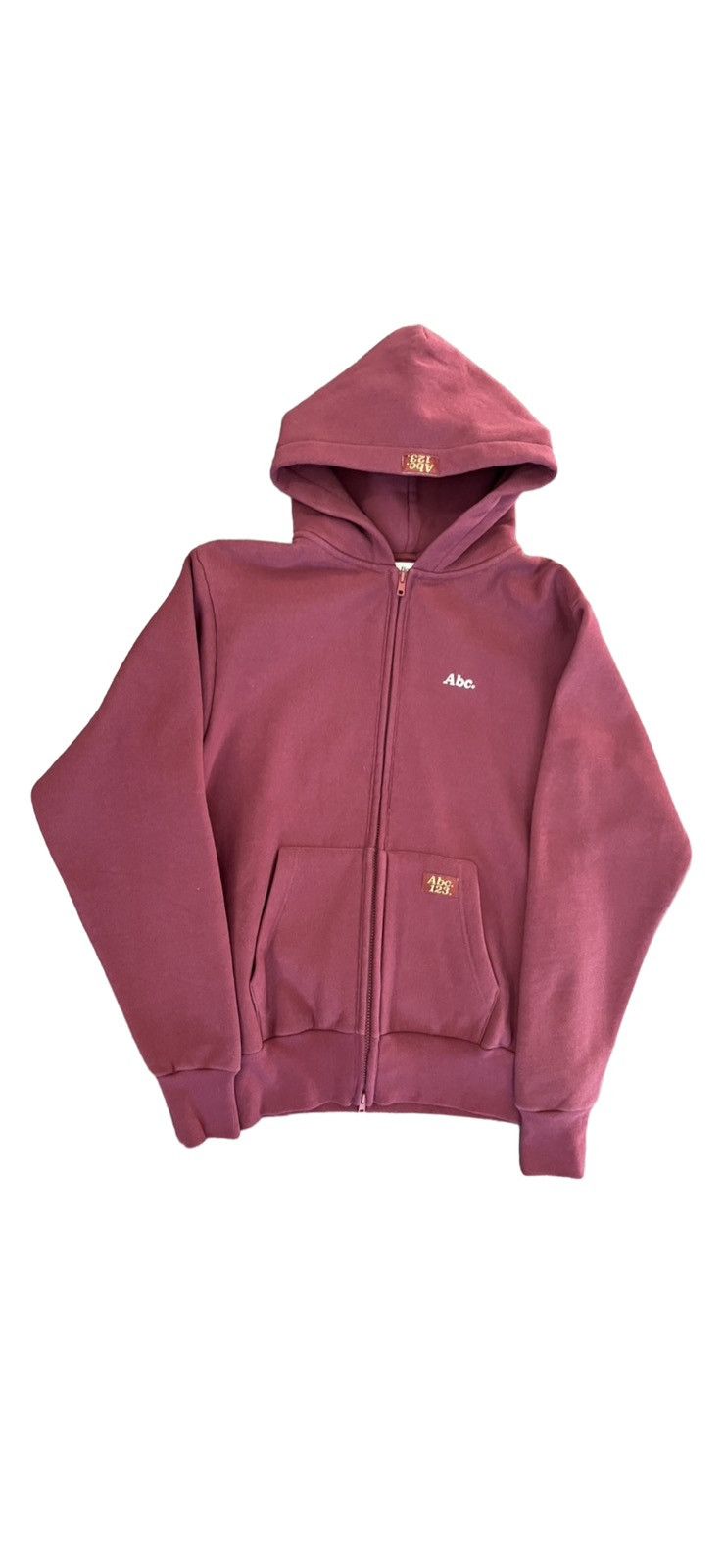 image of Advisory Board Crystals Abc Zip Up Hoodie Maroon Small, Men's