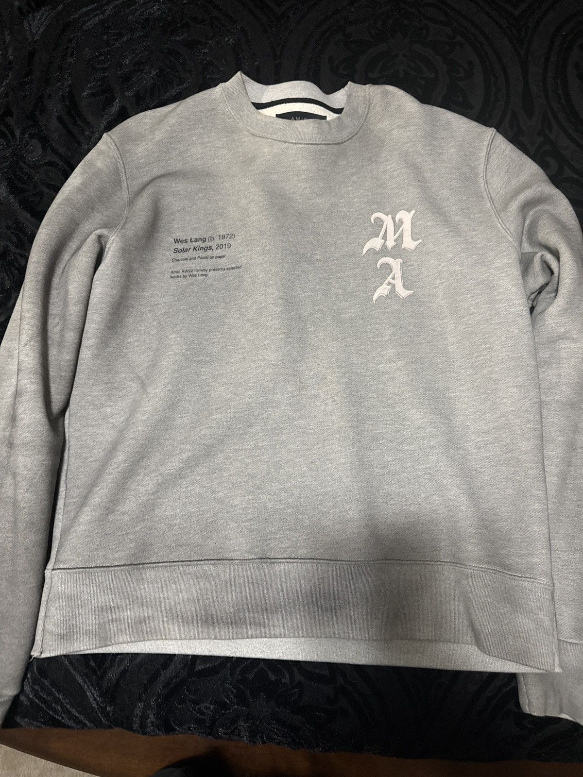 Amiri × Wes Lang AMIRI x Wes Lang Skull Graphic Crewneck Grey– Luxury Size US L / EU 52-54 / 3 - 4 Thumbnail