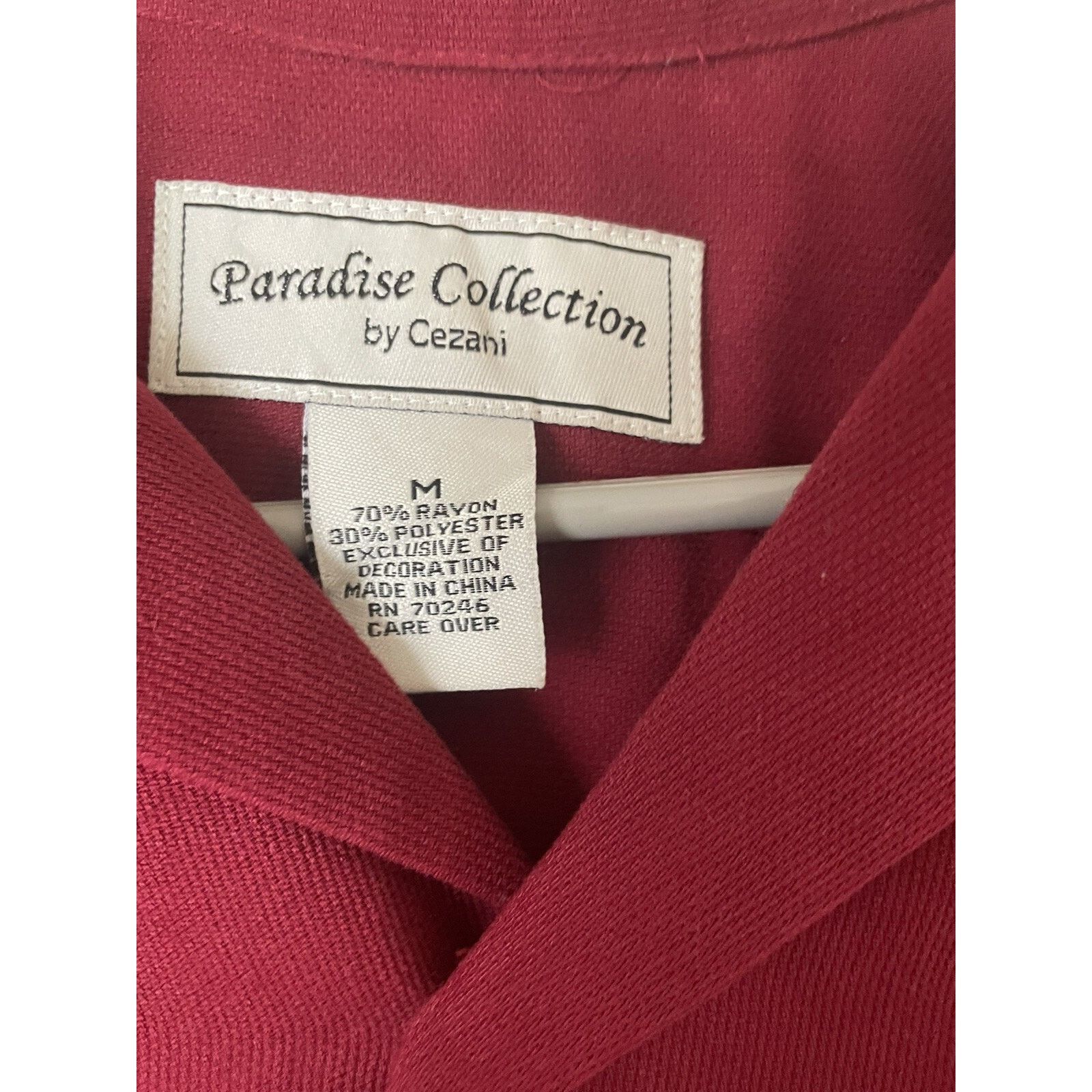 Paradise Found Cezani Red Silk Camp Shirt - Medium - Vintage Size US M / EU 48-50 / 2 - 3 Thumbnail