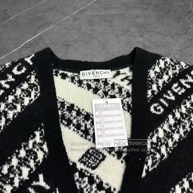 Other Givenchy Black and White Full Print Bulletproof Wool Cardi Size US M / EU 48-50 / 2 - 8 Thumbnail