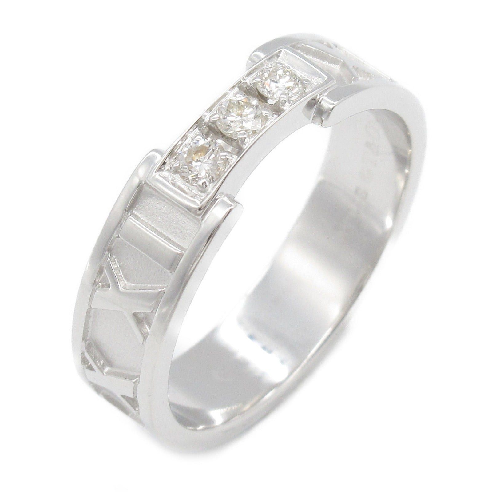 Tiffany & Co. Tiffany Co Atlas 3P Diamond Ring K18Wg (White Gold) Clear Size ONE SIZE - 1 Thumbnail