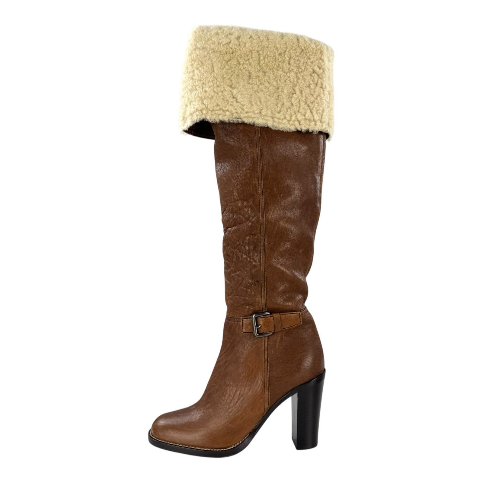 Miu Miu Miu Miu Leather & Shearling Knee-High Boots Size US 6 / IT 36 - 6 Thumbnail