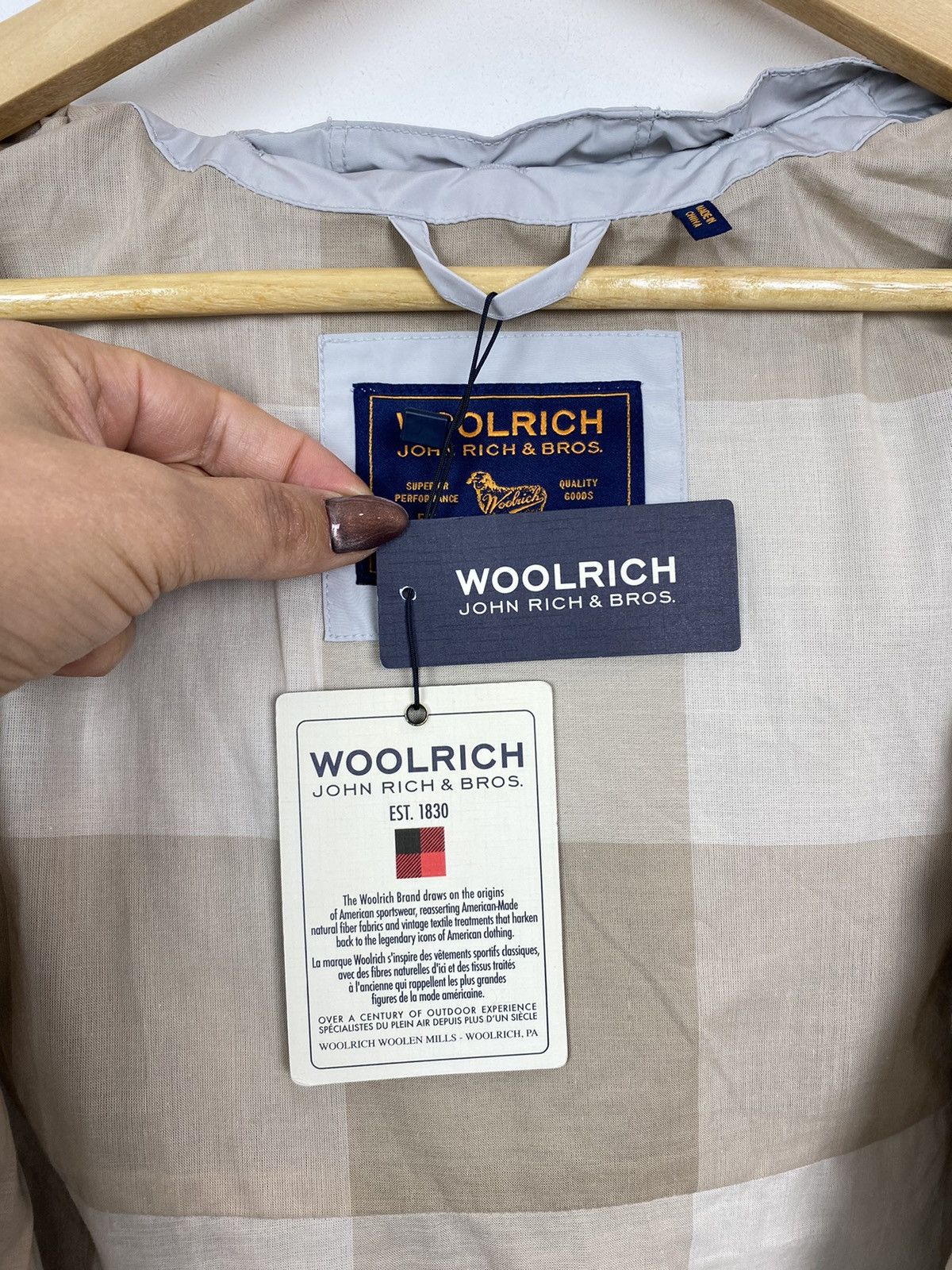 Woolrich Woolen Mills NWT Woolrich John Rich. & Bros. Short Trench Jacket Buttons Size XL / US 12-14 / IT 48-50 - 9 Thumbnail