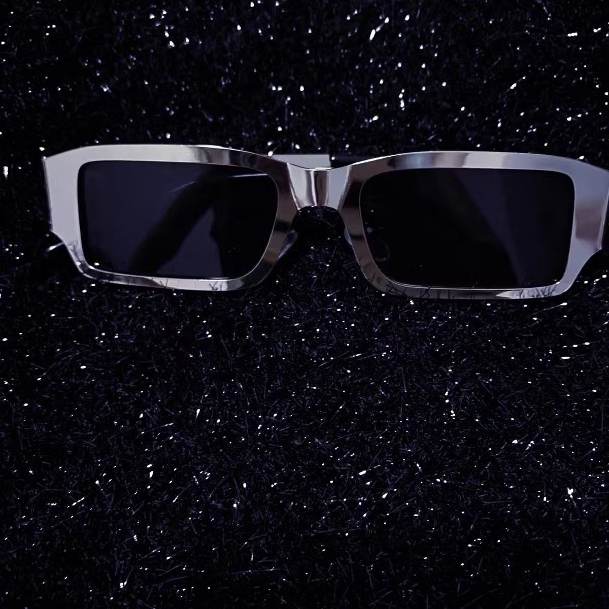 Designer × Vintage Retro silver Cyberpunk sunglasses Size ONE SIZE - 4 Thumbnail