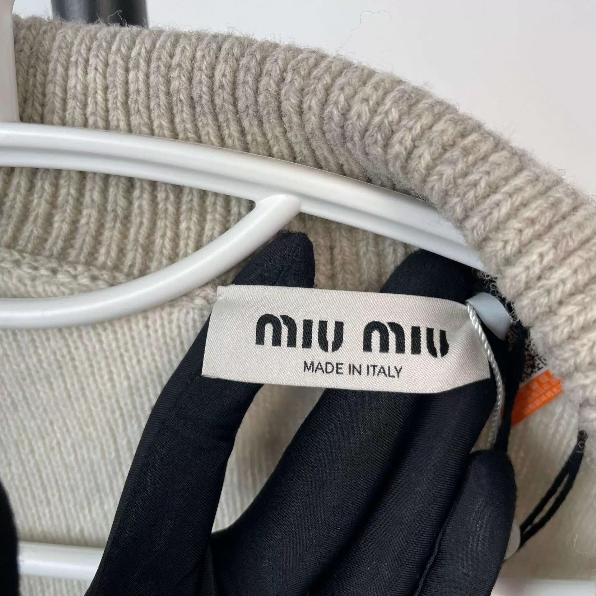 Miu Miu MIU MIU women's gray size 38 knit cardigan Size XS / US 0-2 / IT 36-38 - 3 Thumbnail