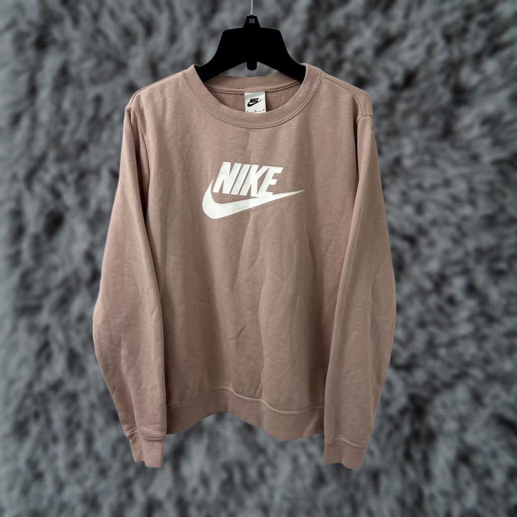 Nike Nike Sportswear Crewneck Pullover Womens M Pink Big Logo Fleece Size M / US 6-8 / IT 42-44 - 1 Thumbnail