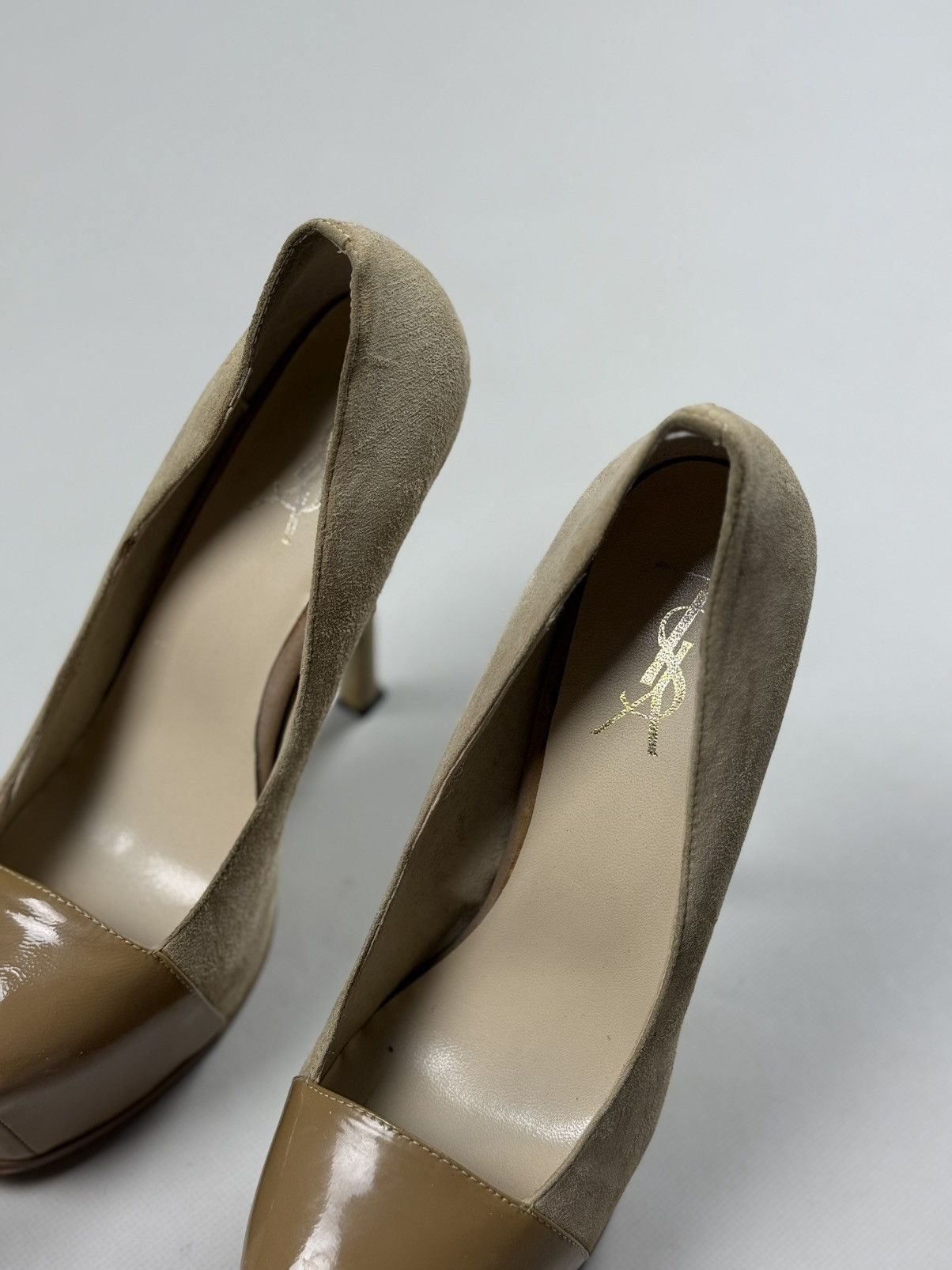 Yves Saint Laurent YSL Yves Saint Lauren Tribute Two Cap Toe Pump Heels Shoes Size US 9 / IT 39 - 14 Thumbnail