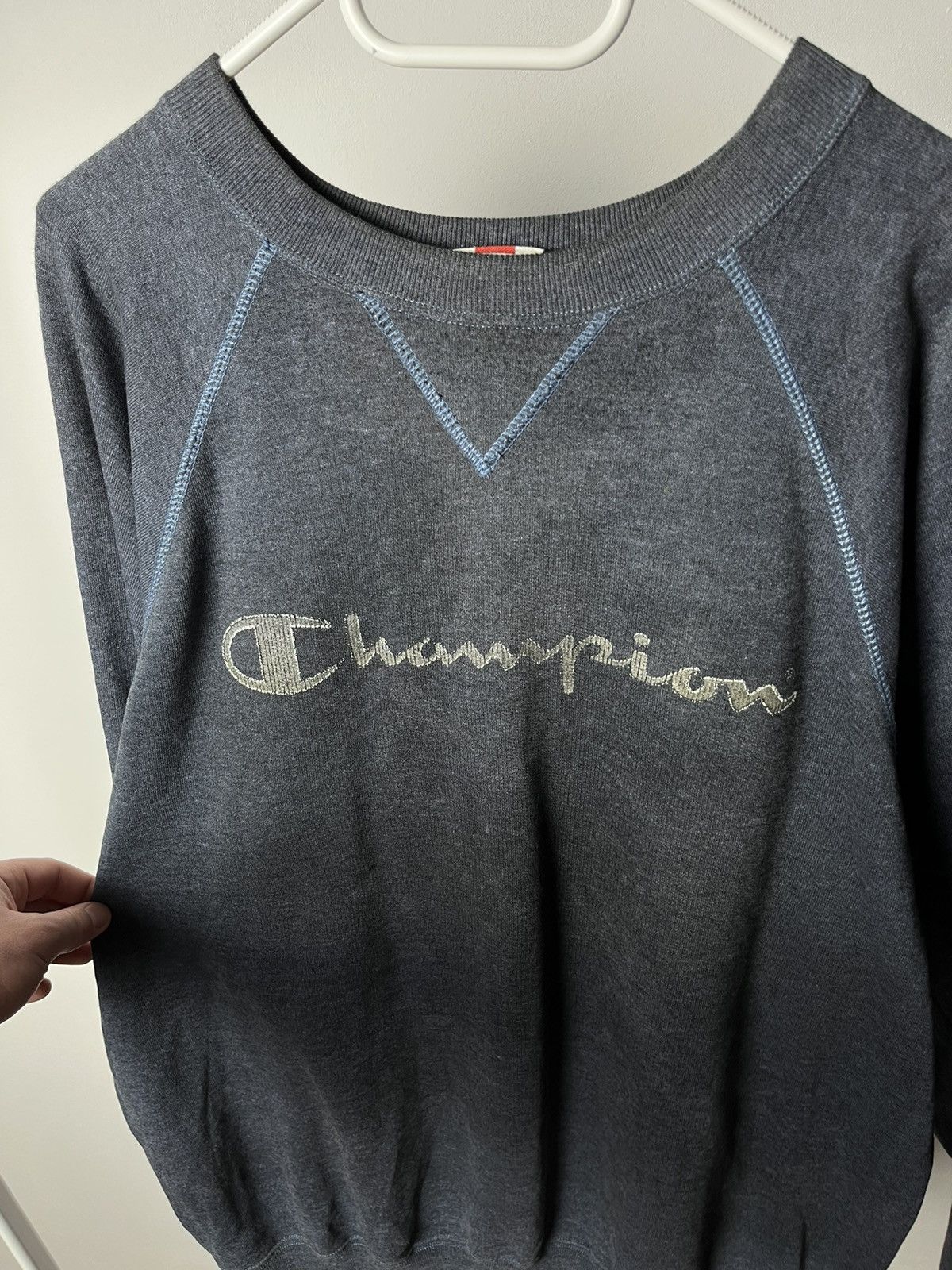 Champion × Vintage 90s Vintage Champion Athletics Sweatshirt Size US L / EU 52-54 / 3 - 3 Thumbnail